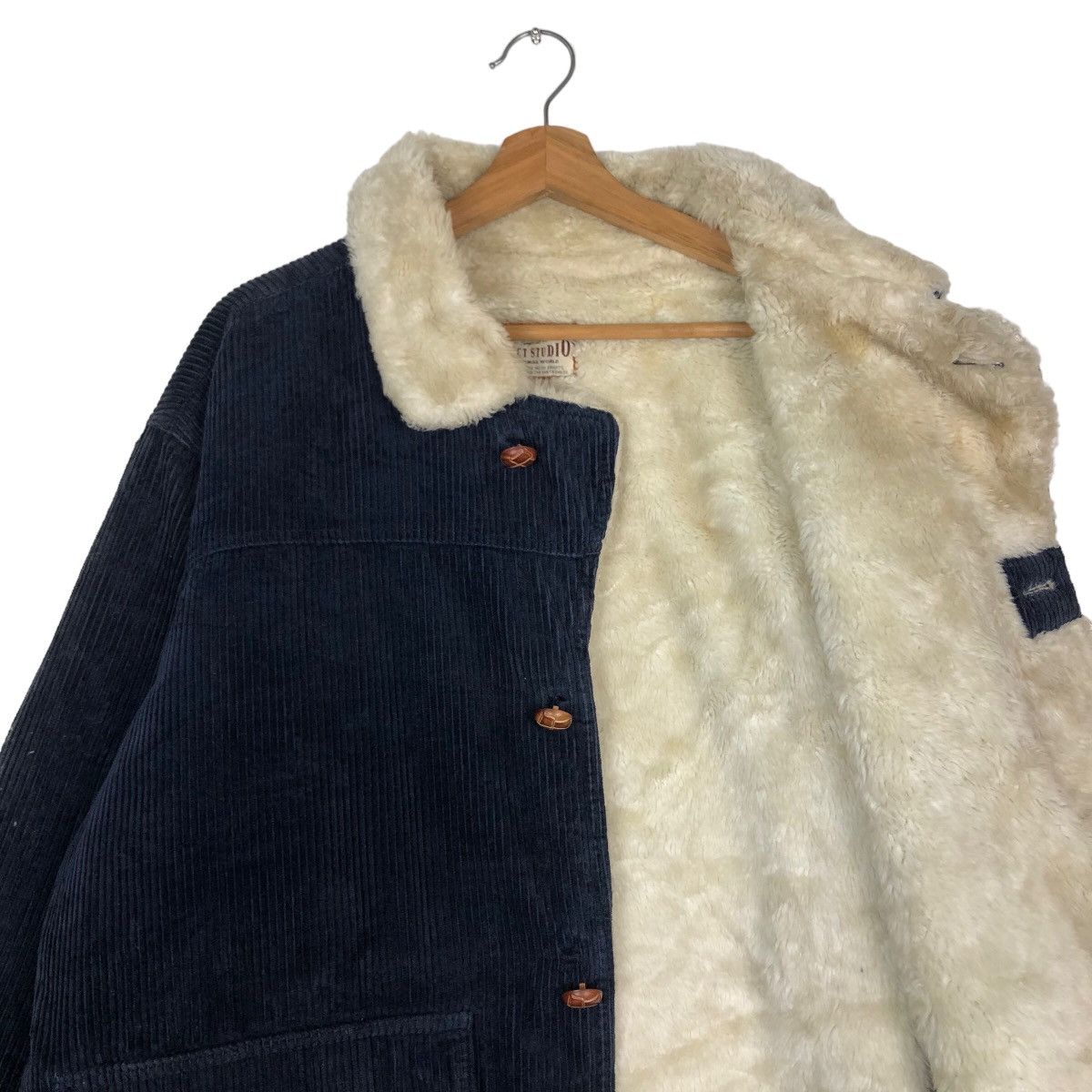 If Six Was Nine 🔥Vintage Shearling Chore Work Jacket Pract Studio Japan Size US L / EU 52-54 / 3 - 12 Thumbnail