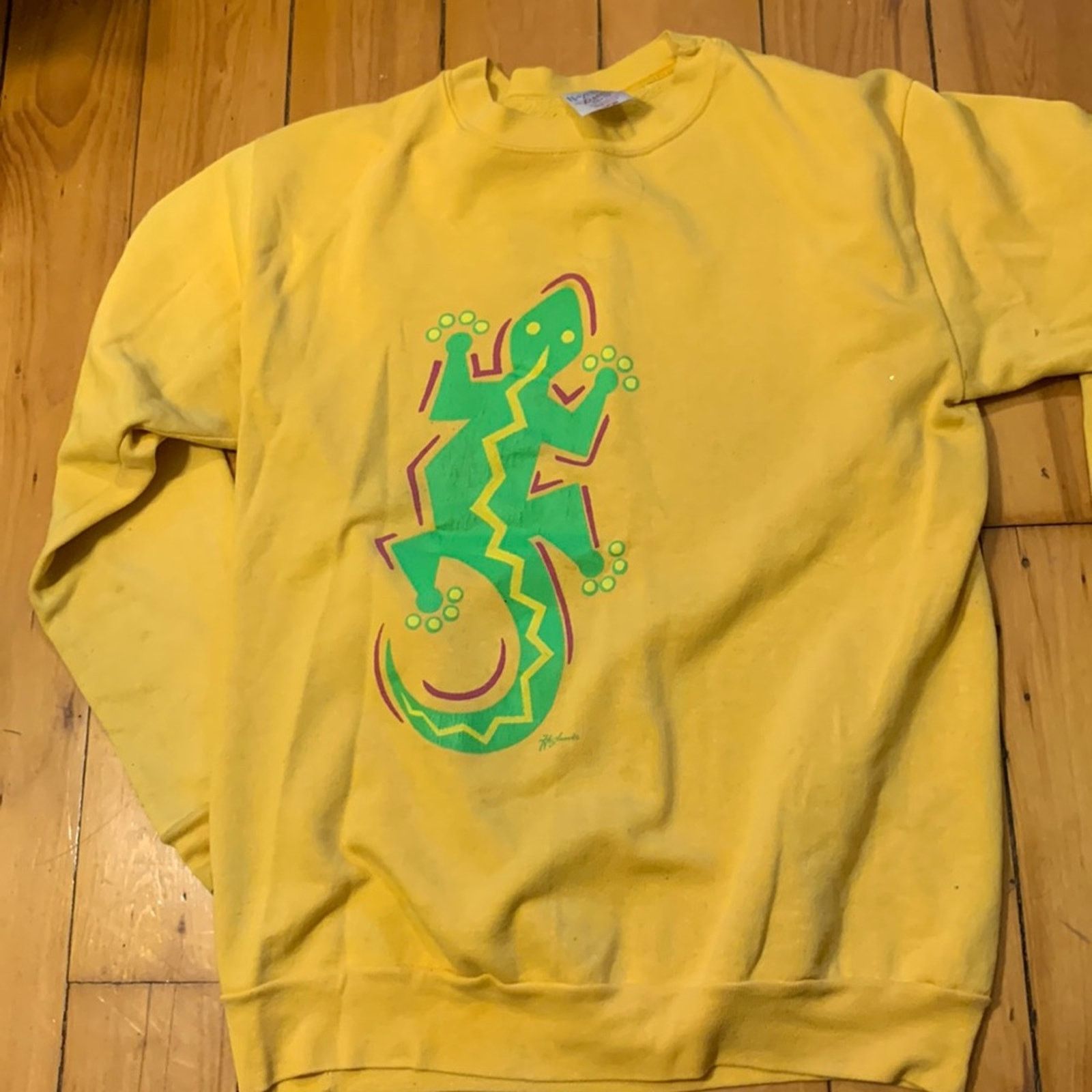 Vintage 80’s Premo Lizard sweatshirt,Hazelwood of Phoenix Arizona Size L / US 10 / IT 46 - 1 Thumbnail