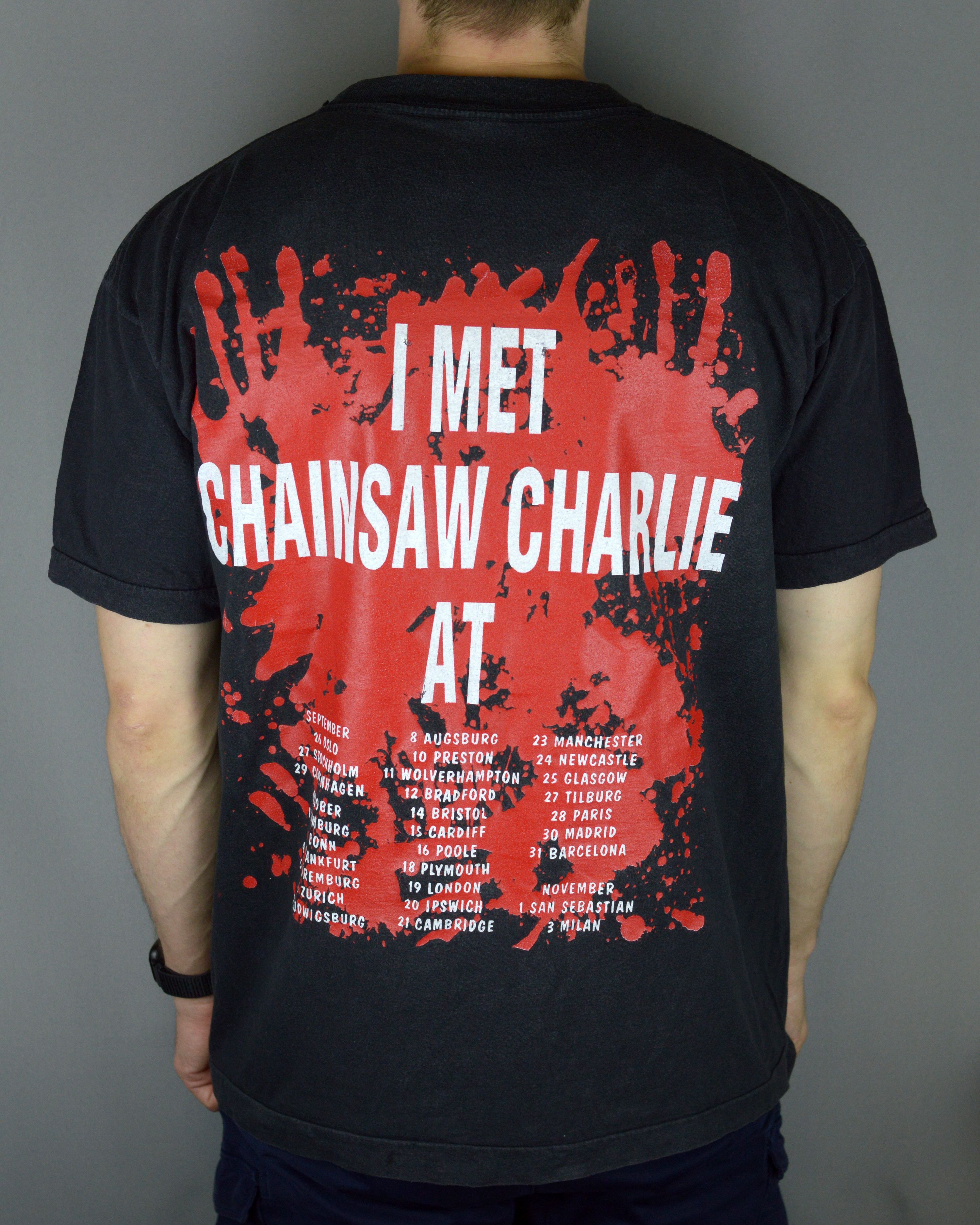 Band Tees × Vintage Vintage WASP I Met Chainsaw Charlie 90s tour t shirt Size US XL / EU 56 / 4 - 2 Thumbnail