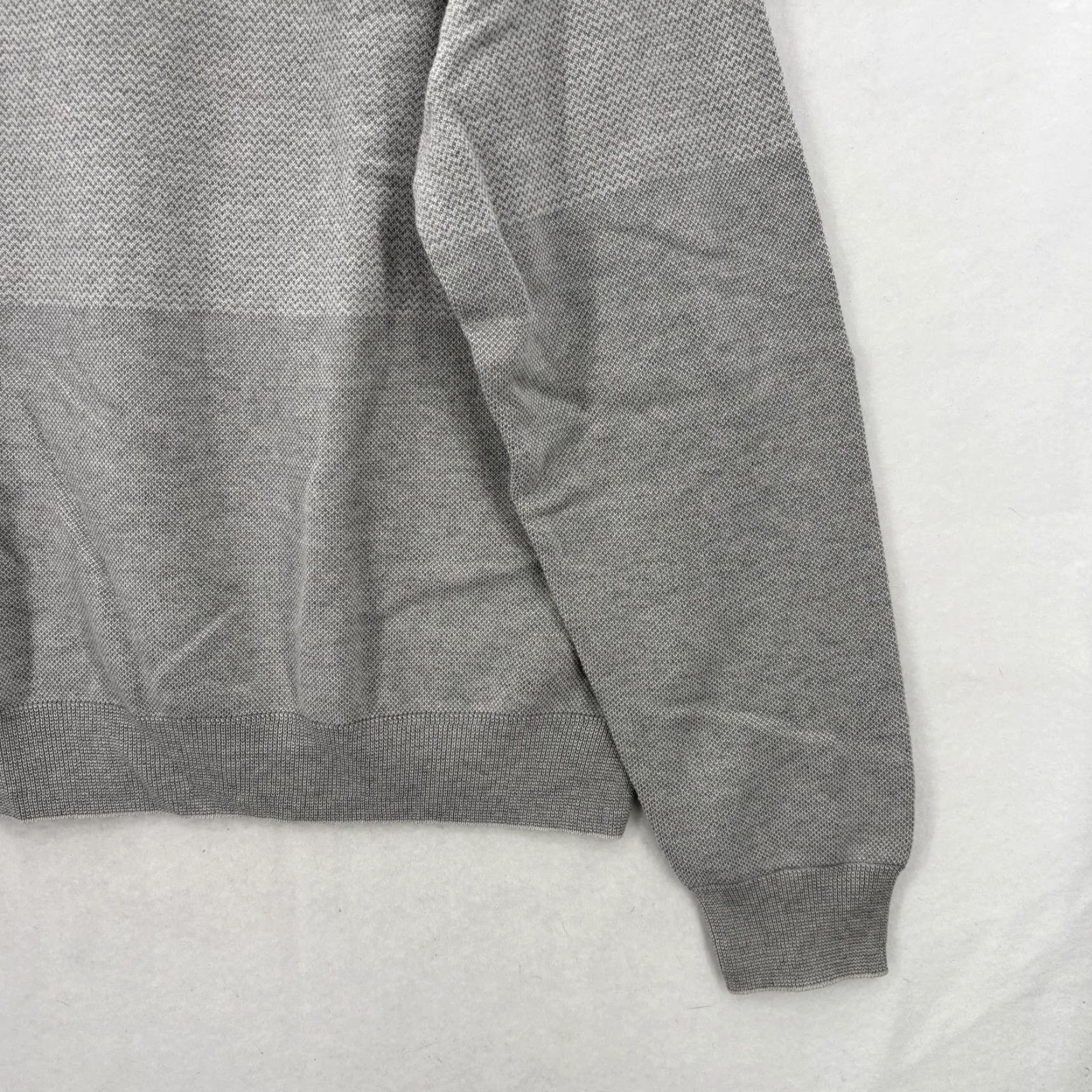 Perry Ellis Perry Ellis Sweater Mens 2XL Oatmeal Heather Wool Blend V-Neck Geometric Knit Casual Size US XXL / EU 58 / 5 - 3 Thumbnail
