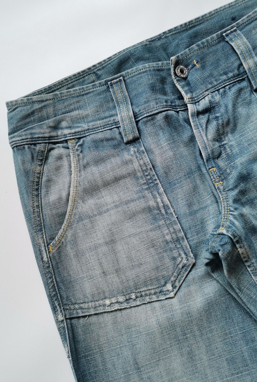 Diesel Wide Flared Bootcut Diesel Distressed Jeans Size 32" / US 10 / IT 46 - 5 Thumbnail
