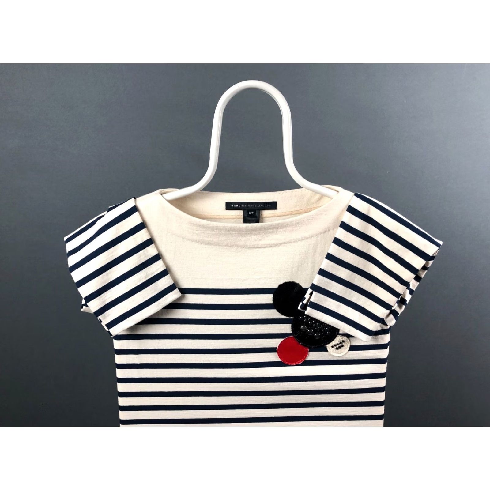 Marc by Marc Jacobs Marc by Marc Jacobs Mini Dress Size S Ivory Cotton Striped Casual Women's Size S / US 4 / IT 40 - 6 Thumbnail