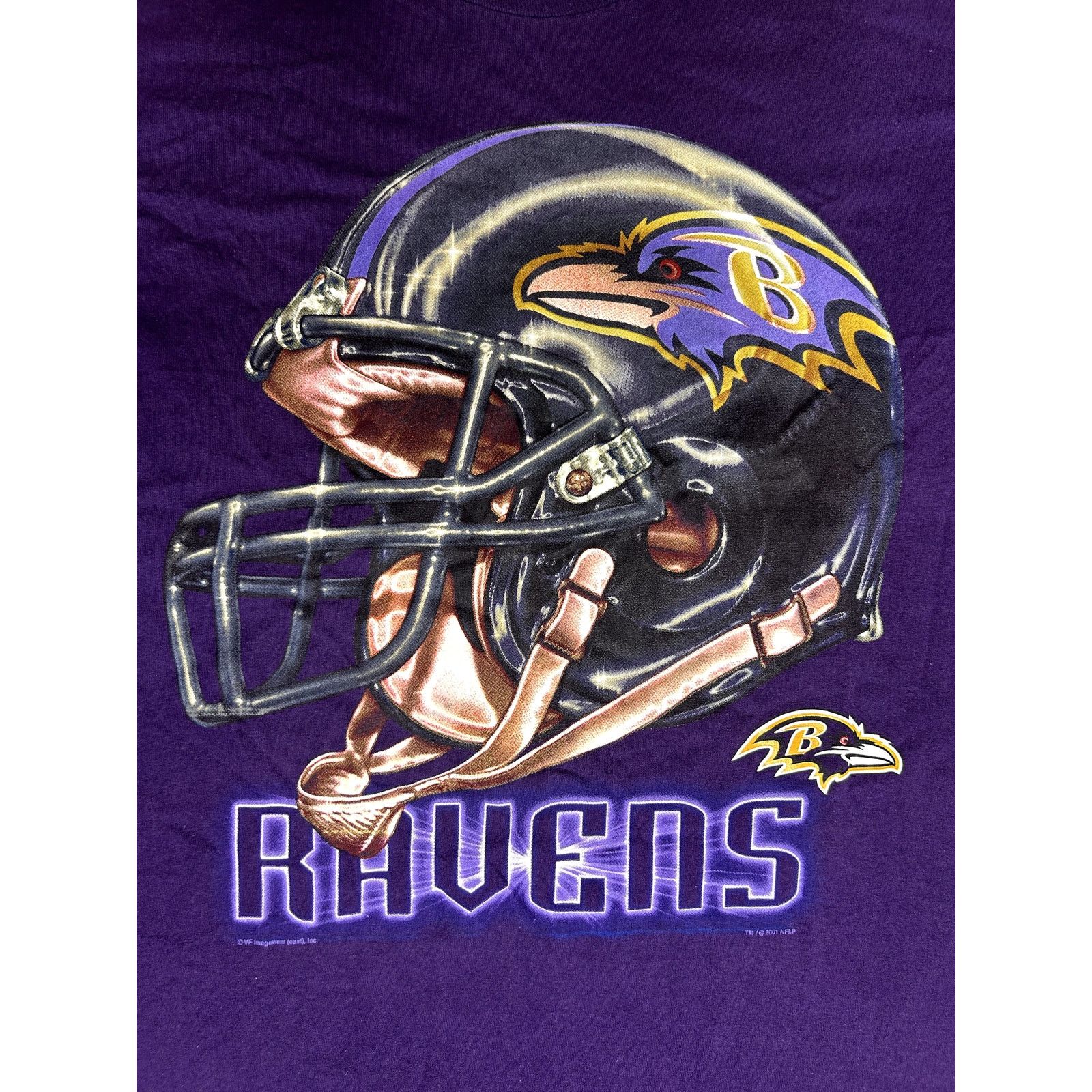 NFL × Vintage Vintage Baltimore Ravens Big Helmet NFL T-Shirt Size US L / EU 52-54 / 3 - 3 Thumbnail