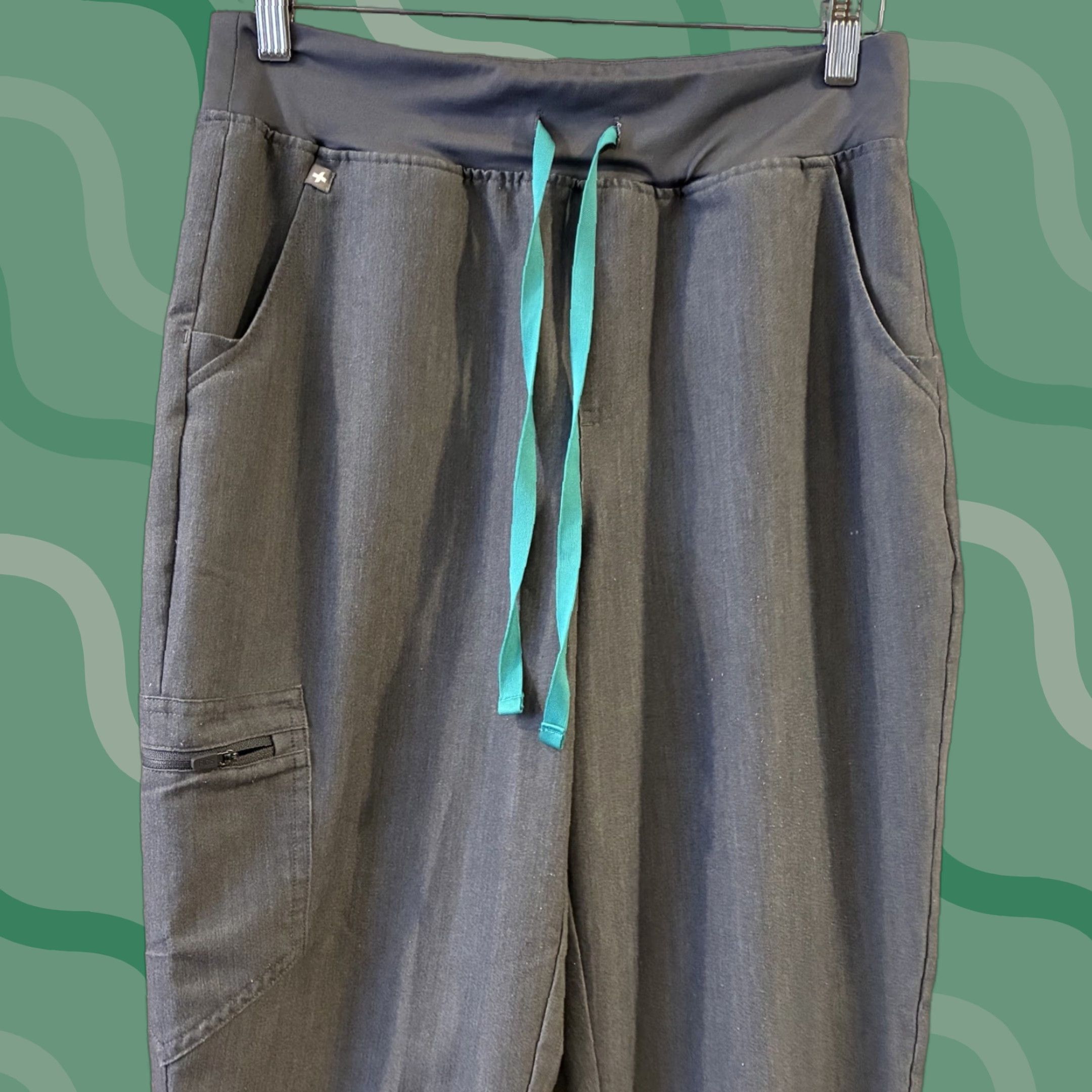 Vintage FIGS Scrub Pants Women Medium Gray Zamora Jogger High Waist Technical Collection Size 32" / US 10 / IT 46 - 1 Thumbnail