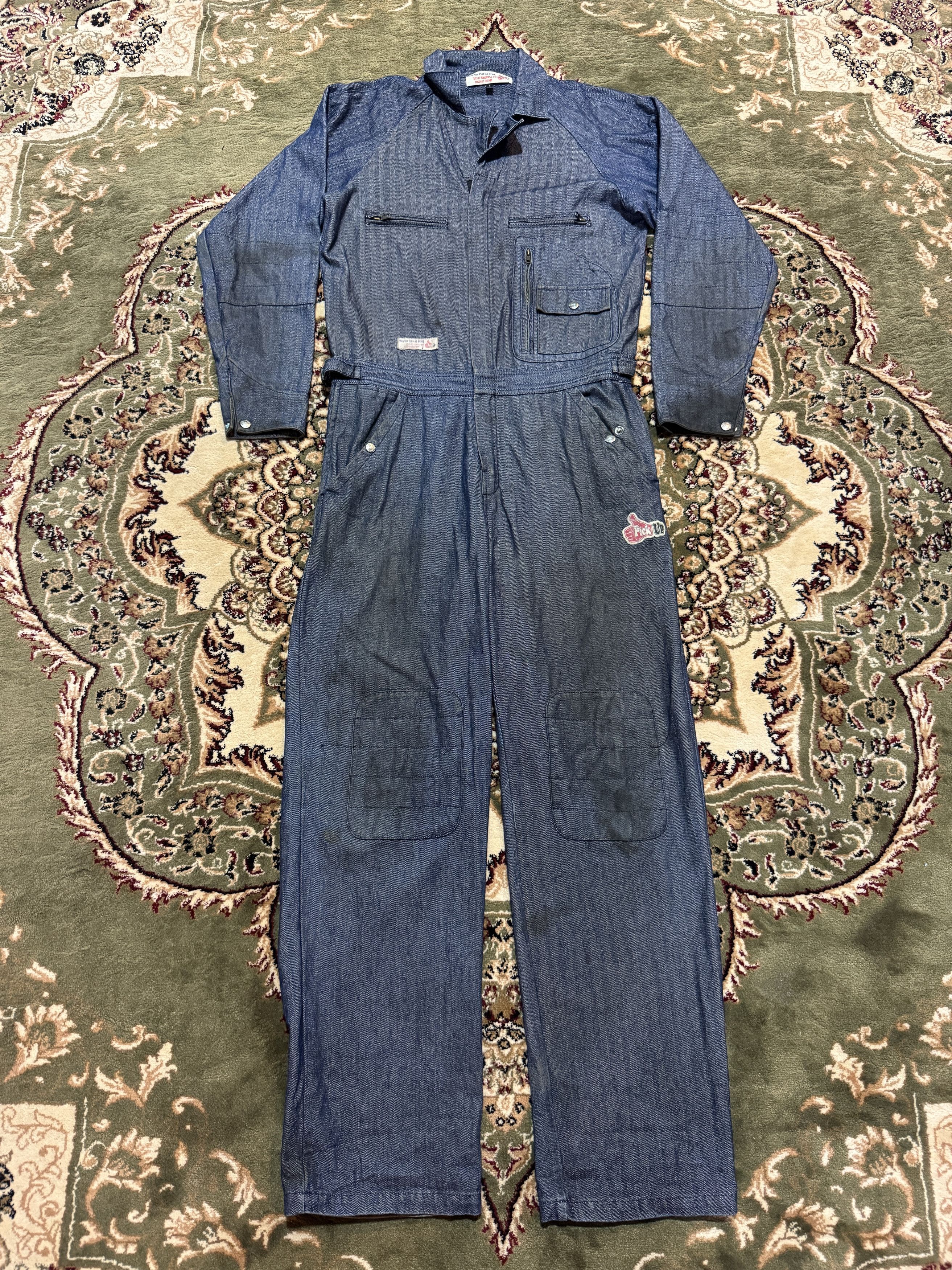 Sports Specialties × Vintage Vintage Pick-Up HBT Denim Coveralls Drag Racing Preview Size US 35 - 3 Thumbnail