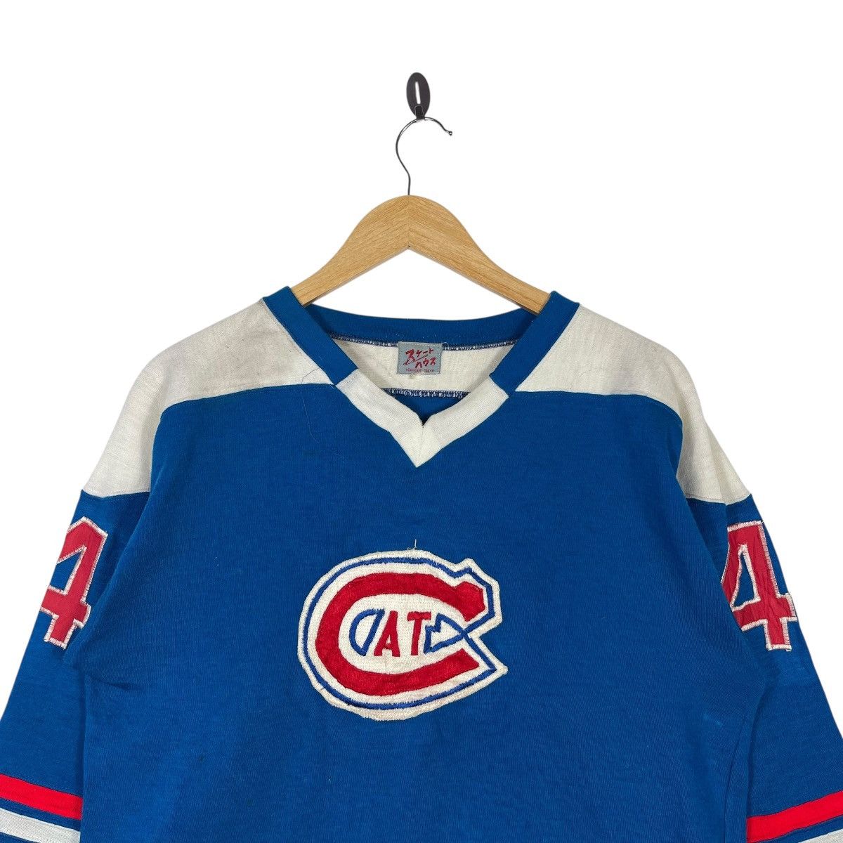 Hockey Skateboards Vintage Hockey Jersey CATC Number 4 Blue Red Sports Size US M / EU 48-50 / 2 - 2 Thumbnail
