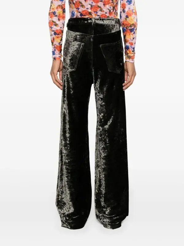Balenciaga o1y0625 Velvet Casual Pant in Black Size 26" / US 2 / IT 38 - 3 Thumbnail