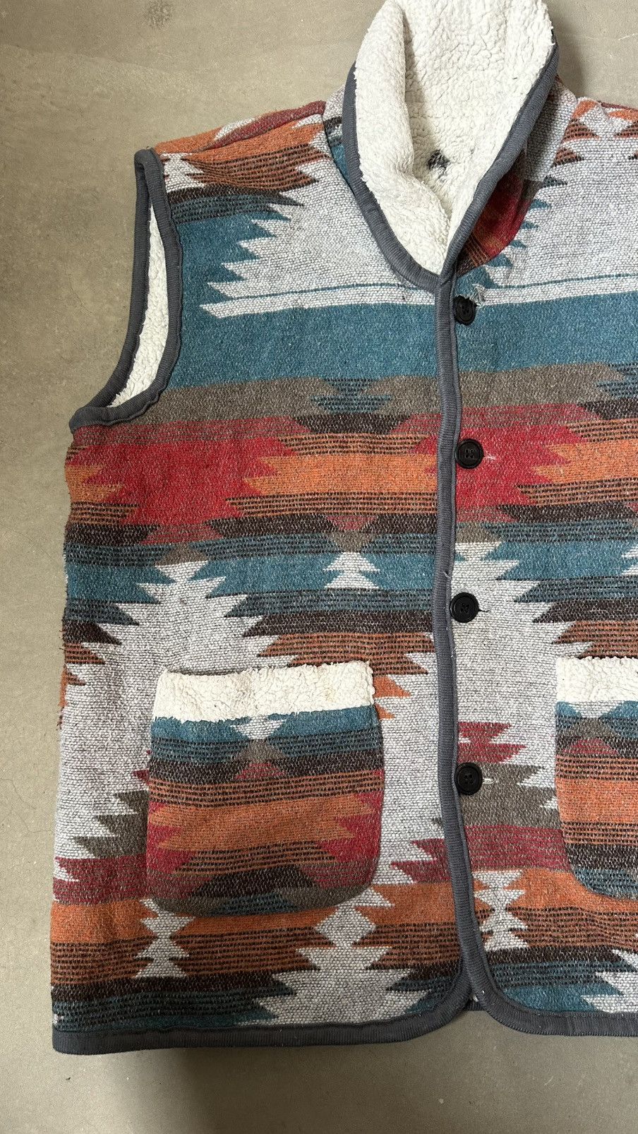 Vintage VINTAGE NAVAJO FLEECE INNER VEST Size US M / EU 48-50 / 2 - 2 Thumbnail
