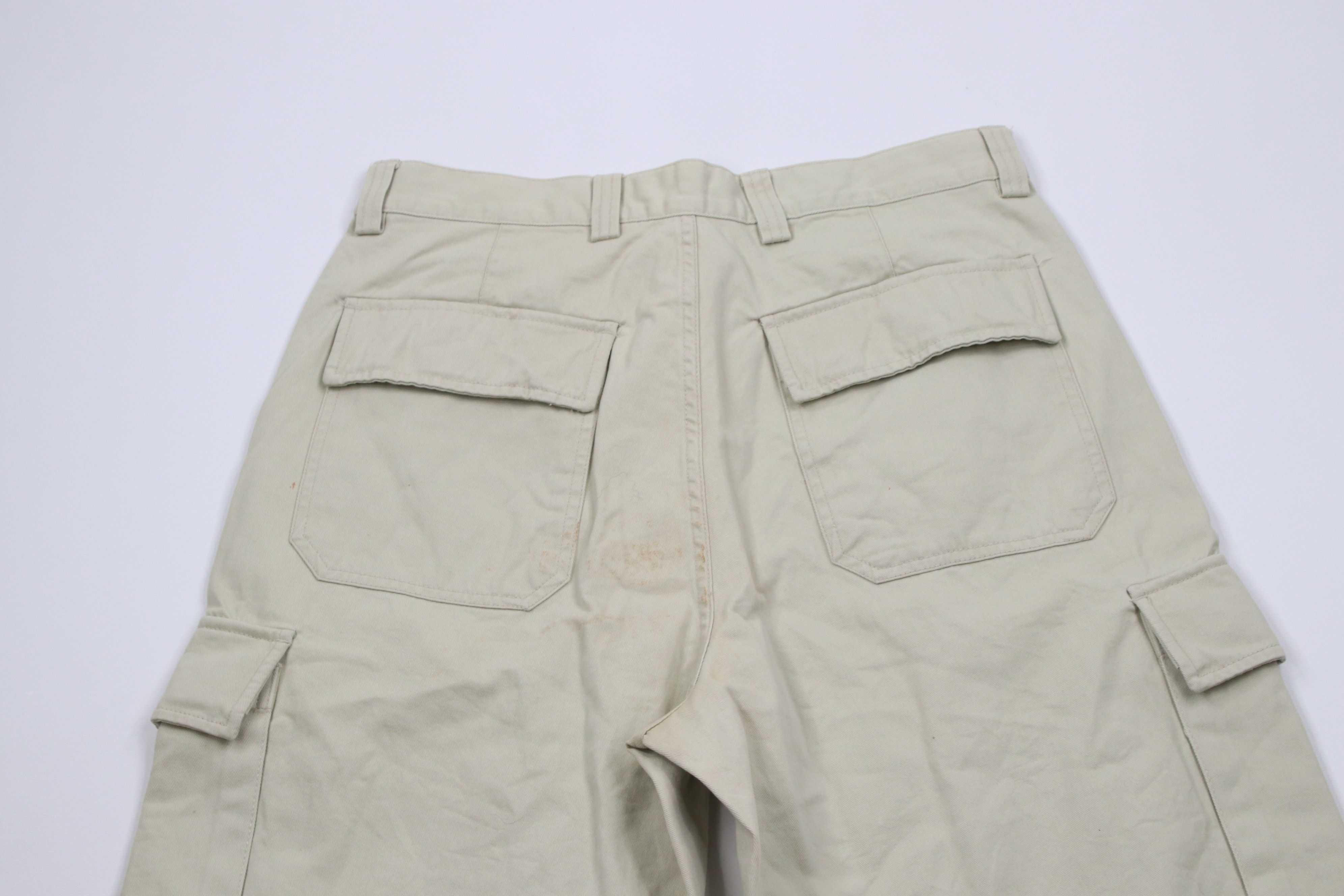 Gap × Vintage Vintage 90s Y2K Gap Baggy Wide Leg Cargo Pants Beige Cotton Size US 30 / EU 46 - 9 Thumbnail