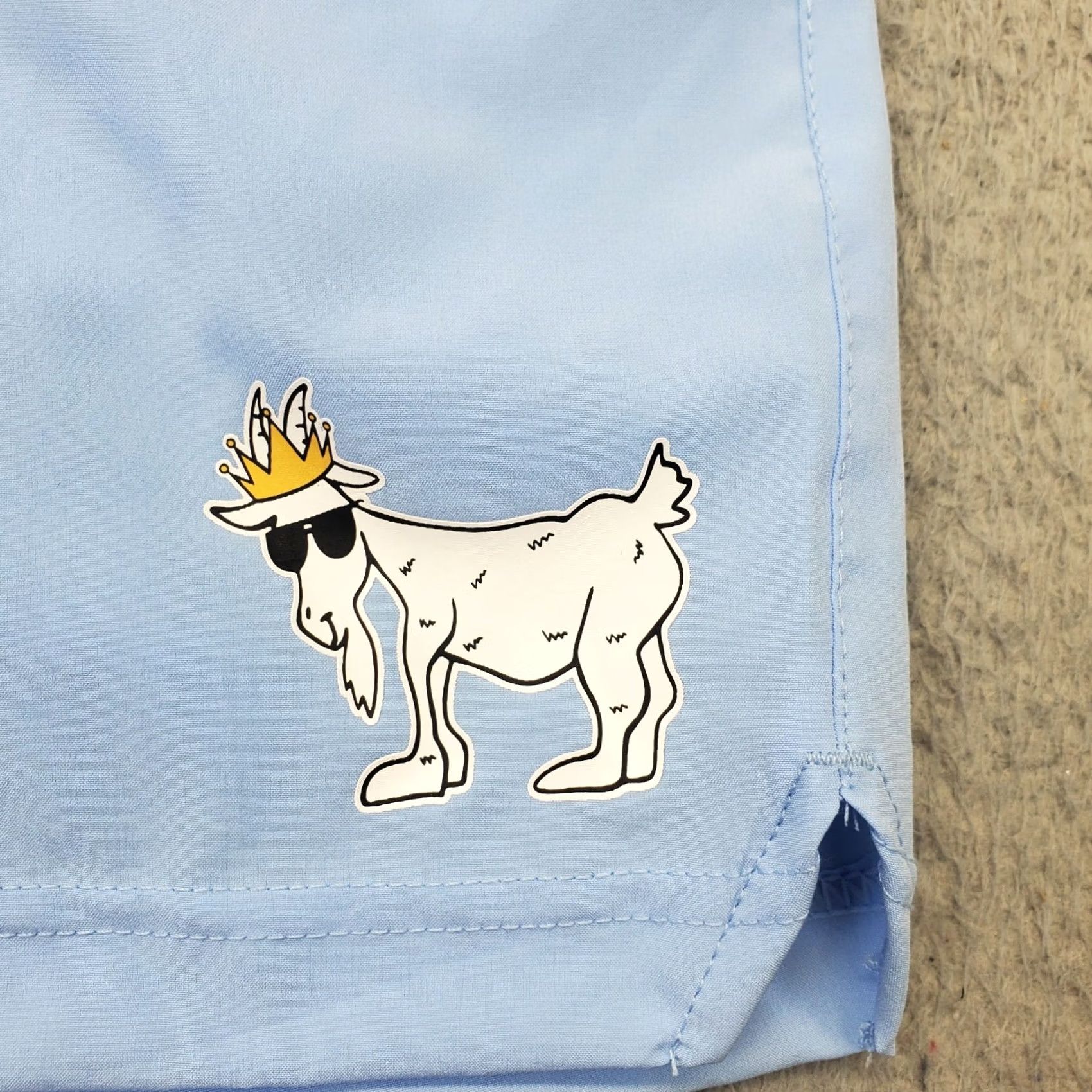 Vintage GOAT USA Shorts Womens M Blue Stretch Athletic Running Side Slit High Waist Size 32" / US 10 / IT 46 - 7 Thumbnail