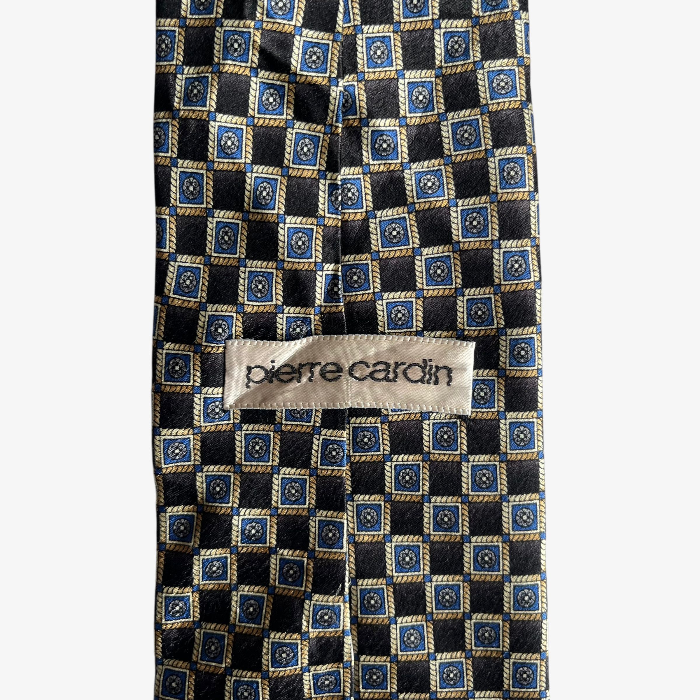 Pierre Cardin Vintage 90s Pierre Cardin Checkered Art Deco Print Silk Tie Size ONE SIZE - 2 Thumbnail