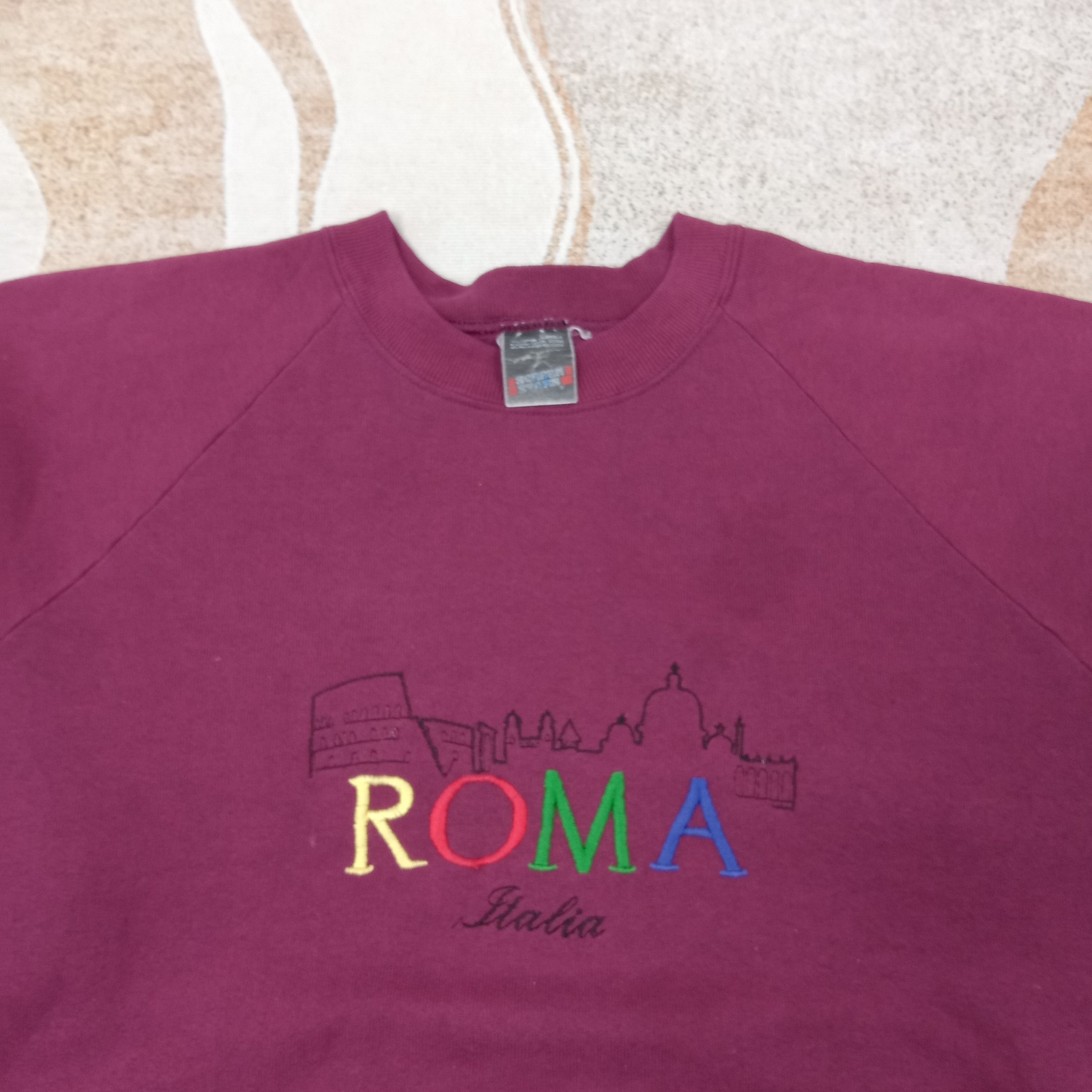 Vintage ROMA Italian Embroidery 90's Sweatshirt C263N9 Size US L / EU 52-54 / 3 - 2 Thumbnail
