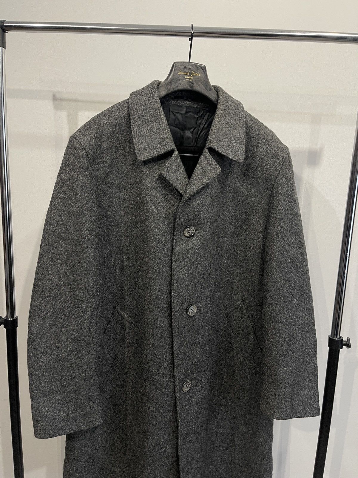 Vintage Vintage Sundermann Wool Overcoat Gray Tweed Kynoch Men's XXL Size US XXL / EU 58 / 5 - 2 Thumbnail