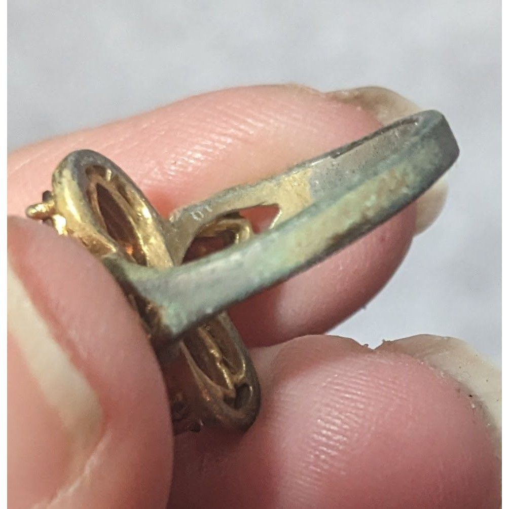 Other Vintage Elegant Floral Purple Stone Gold Tone Ring Size 6 Size ONE SIZE - 8 Thumbnail