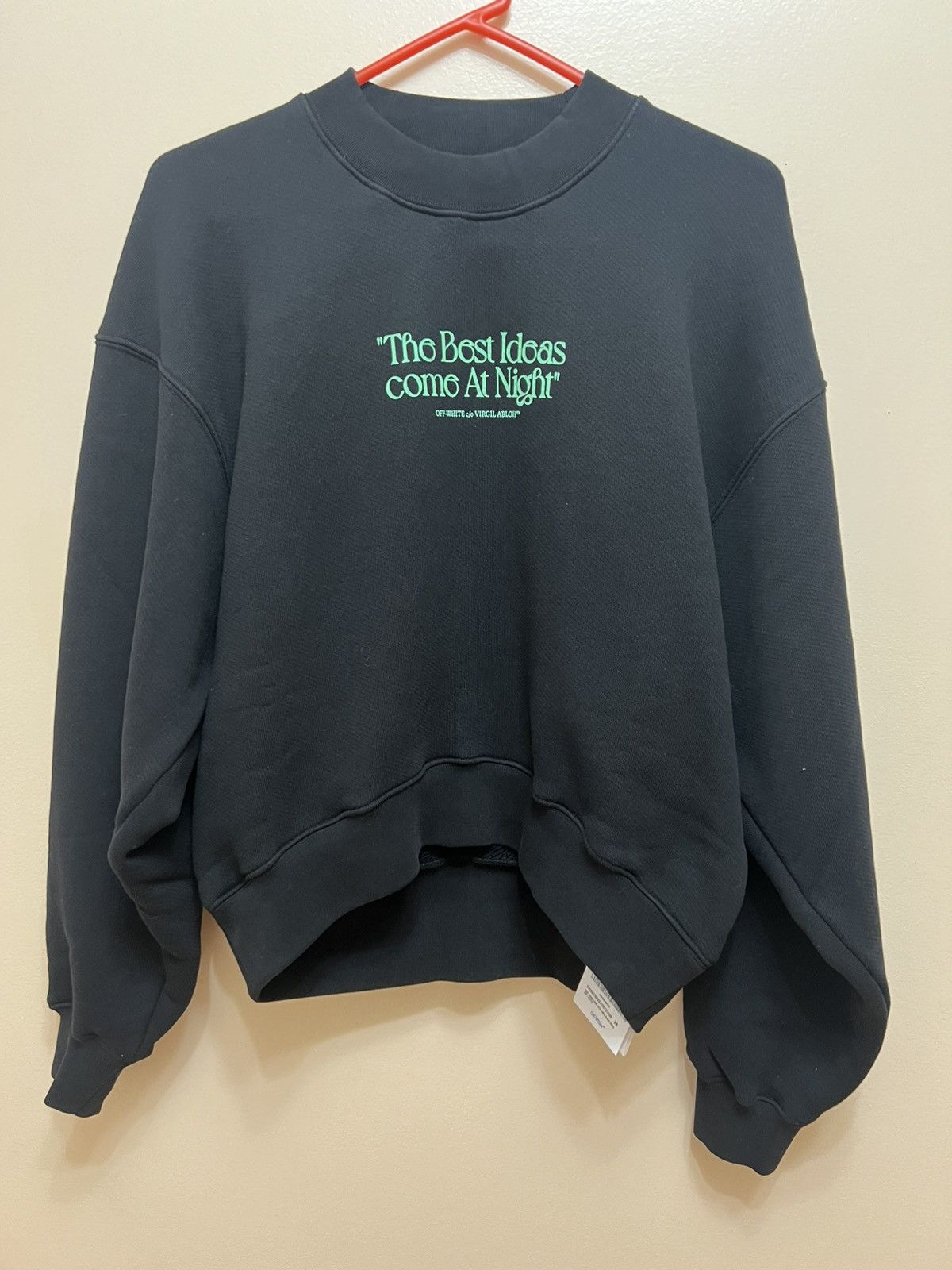 Off-White Sweatshirt The Best Ideas Come At Night XS
