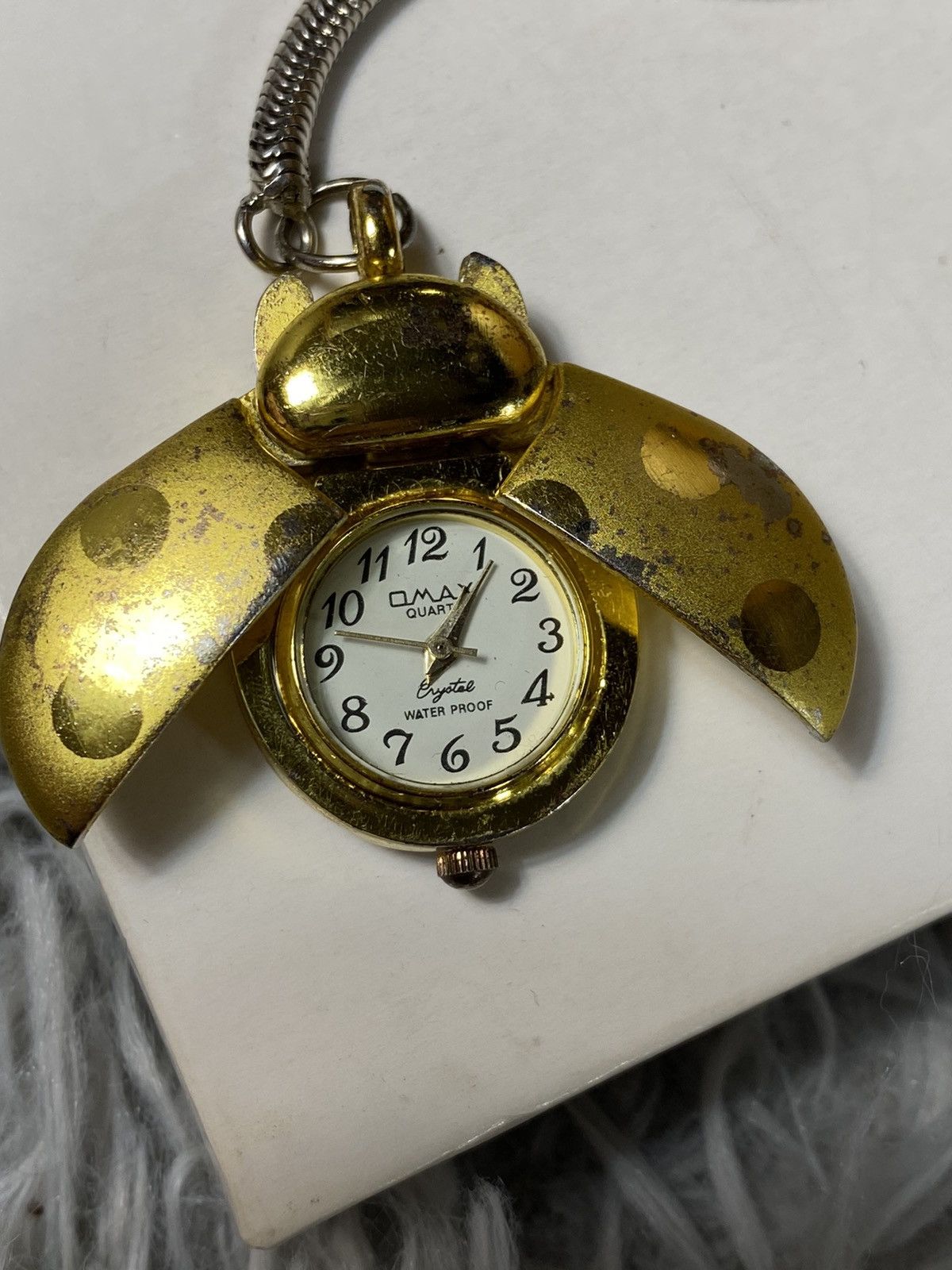 Jewelry Omax Ladybug Keychain Watch Gold Vintage Japanese Brand Size ONE SIZE - 2 Thumbnail
