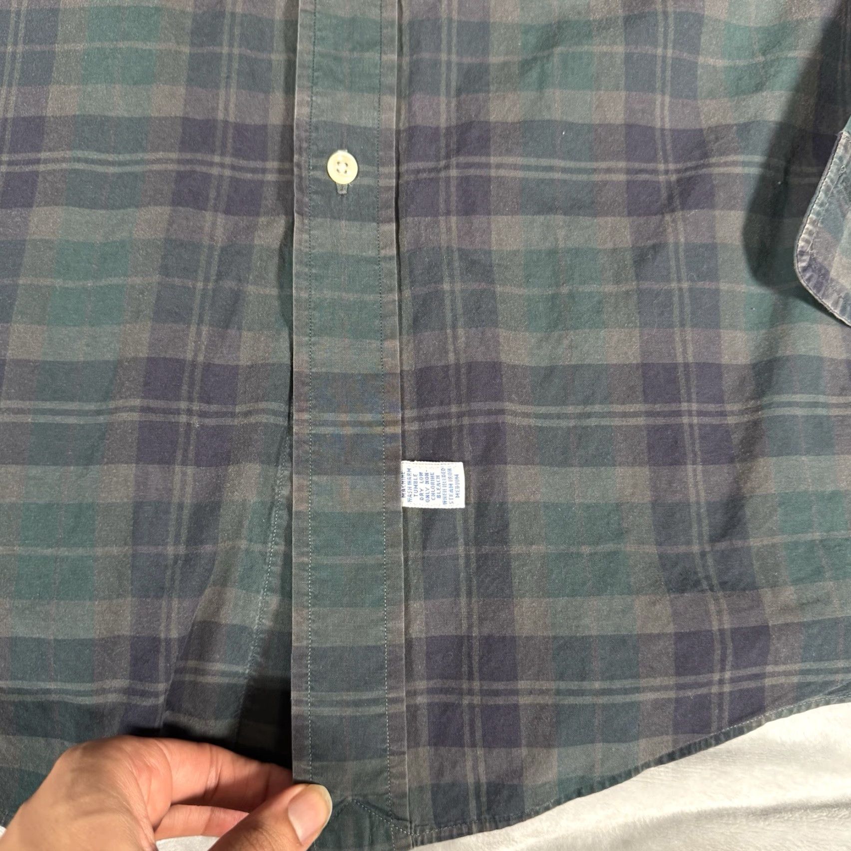 Polo Ralph Lauren VINTAGE Polo Ralph Lauren Shirt Plaid Button-Down XL Blue Mens Classic 90s Preppy Logo Crest Size US XL / EU 56 / 4 - 4 Thumbnail