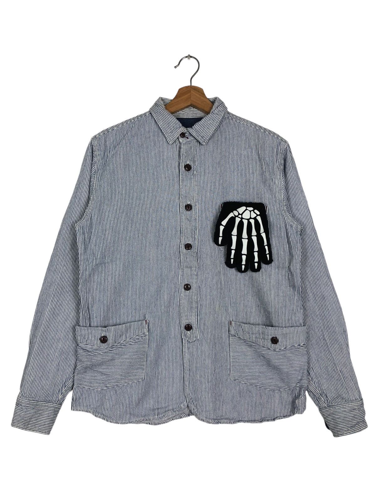 Japanese Brand 🔥90’s HIKORY CHORE JACKET READYNOF WORK INSPIRE KAPITAL Size US M / EU 48-50 / 2 - 1 Thumbnail