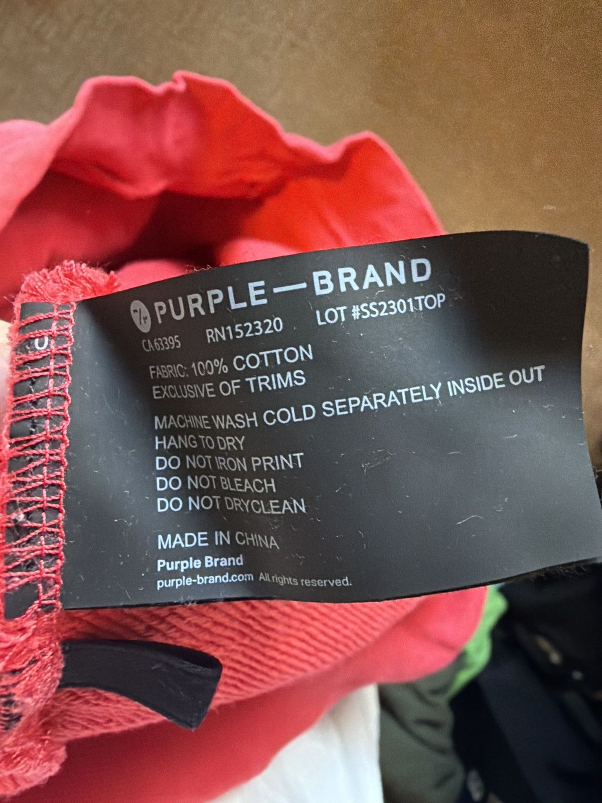 Purple Purple brand red hoodie Size US L / EU 52-54 / 3 - 4 Thumbnail