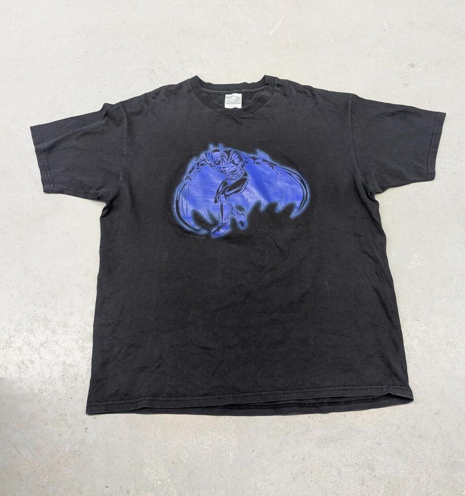 DC Comics Vintage Y2K Blue Batman DC Comics Promo T-shirt Size US XL / EU 56 / 4 - 1 Thumbnail