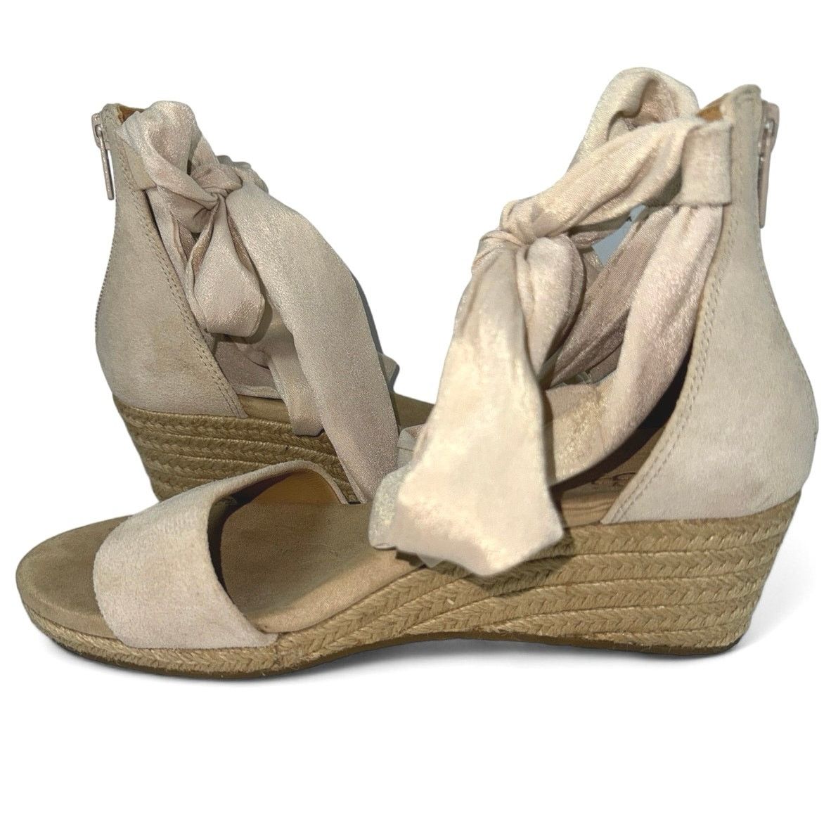 Ugg UGG Trina Suede Wedge Ankle Tie Sandals Women sz 8.5 Size US 8.5 / IT 38.5 - 4 Thumbnail