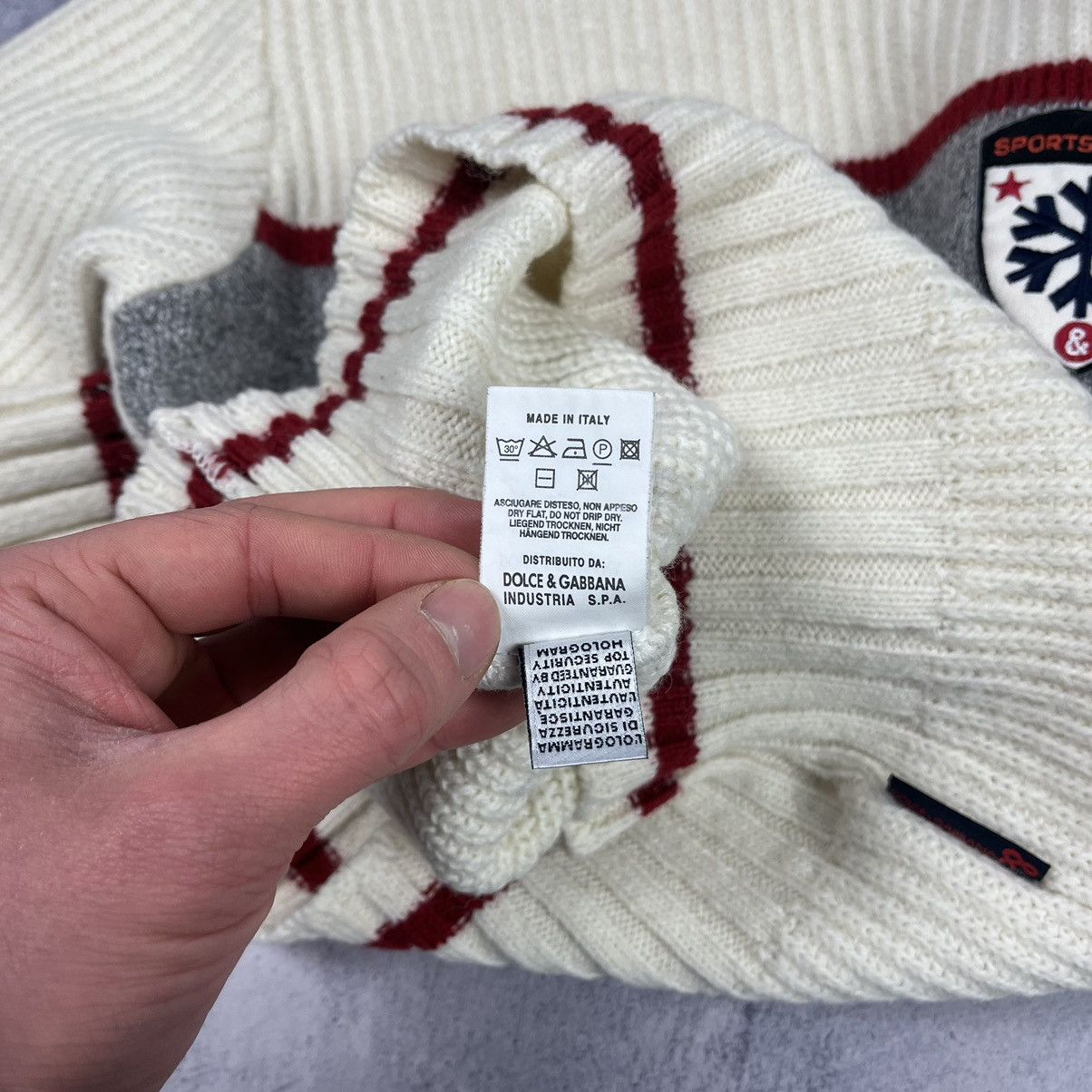 Dolce & Gabbana Vintage Dolce Gabbana y2k cream wool sweater 90’s Size S / US 4 / IT 40 - 10 Thumbnail