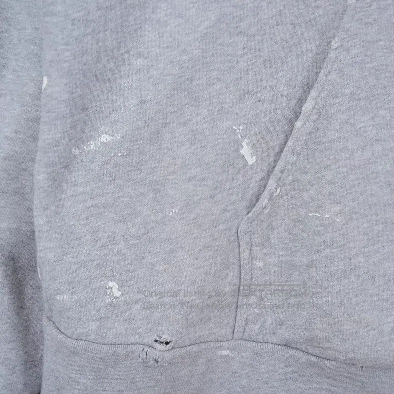 Balenciaga Rainbow Graffiti Logo Distressed Hoodie