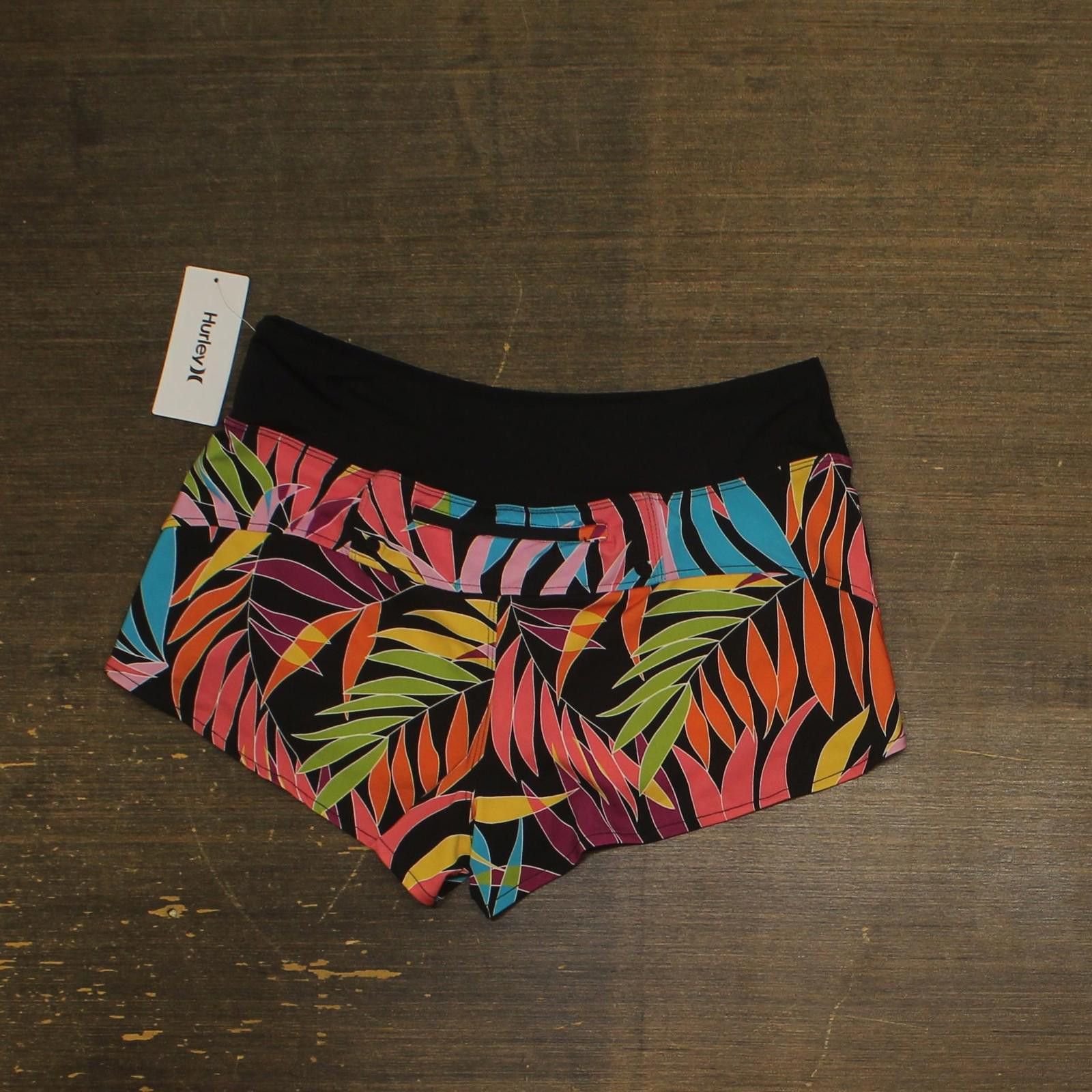 Hurley Nwt Hurley Dance Pull-on Board Shorts Hs1109 Black Multi S Size ONE SIZE - 2 Thumbnail