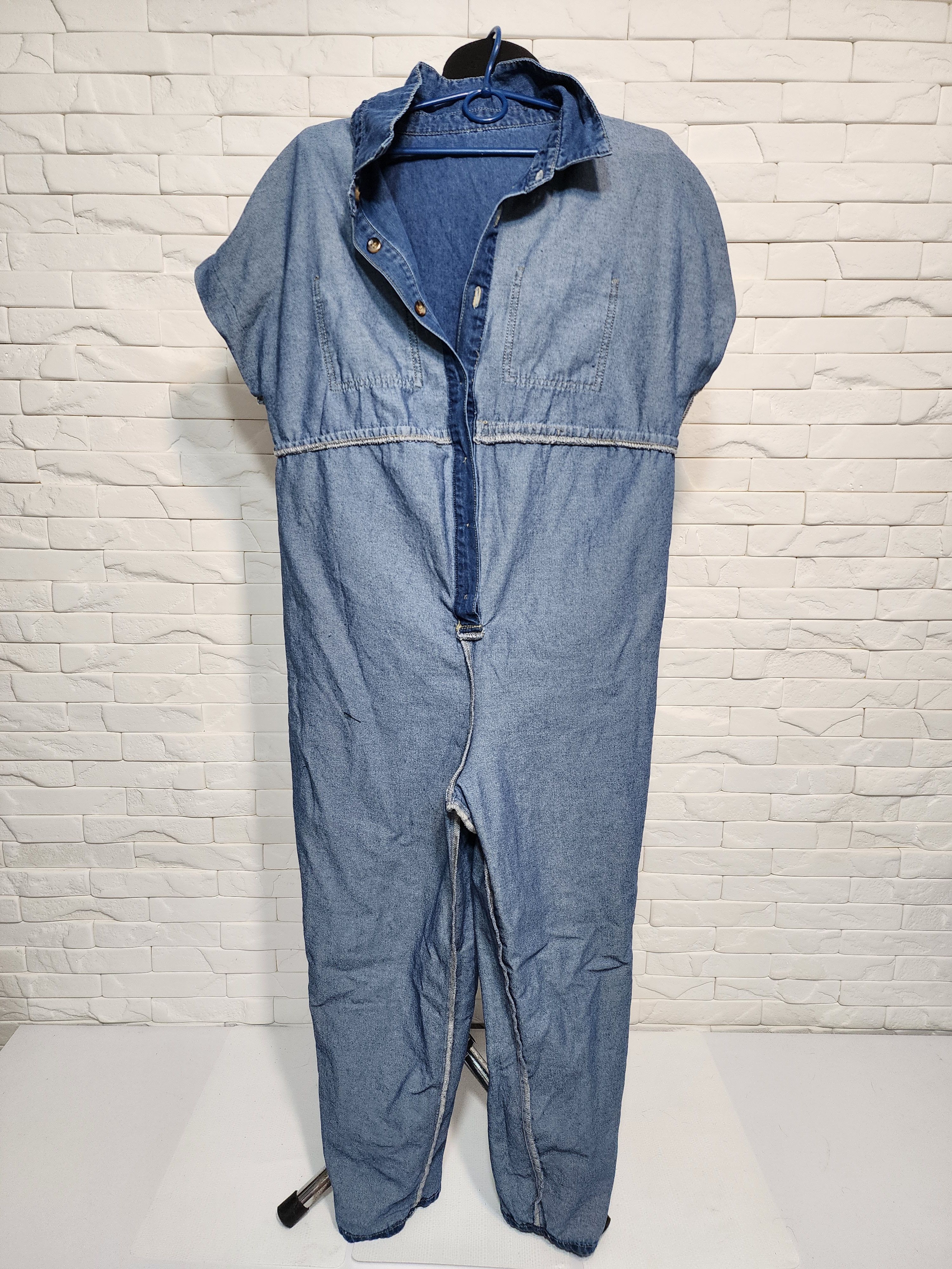 Denim & Co. Women's cotton jumpsuit. Size 42" / US 20 - 7 Thumbnail