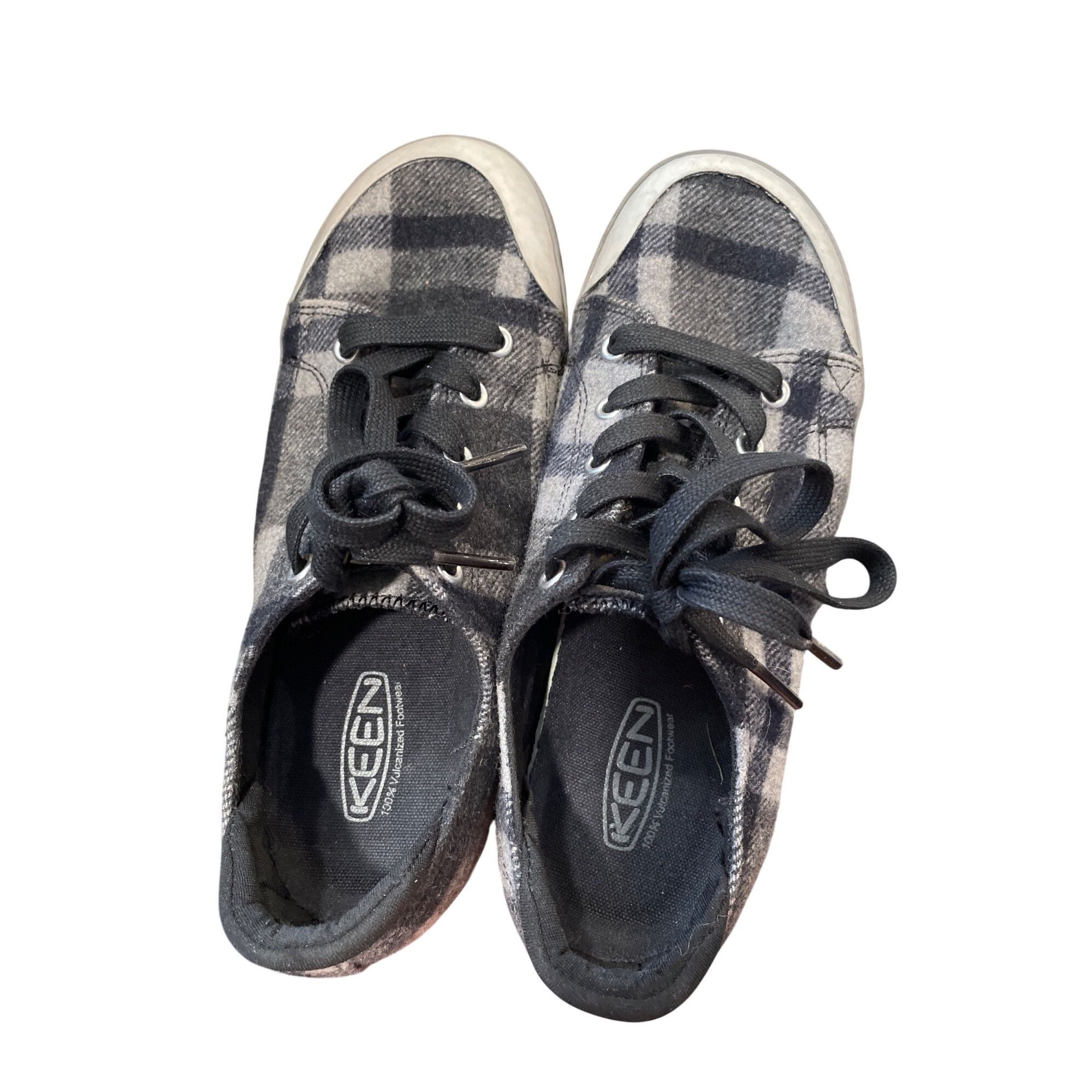 KEEN Keen wms plaid gray black wool low top sneakers sz 8 SKU 997 Size US 8 / IT 38 - 14 Thumbnail