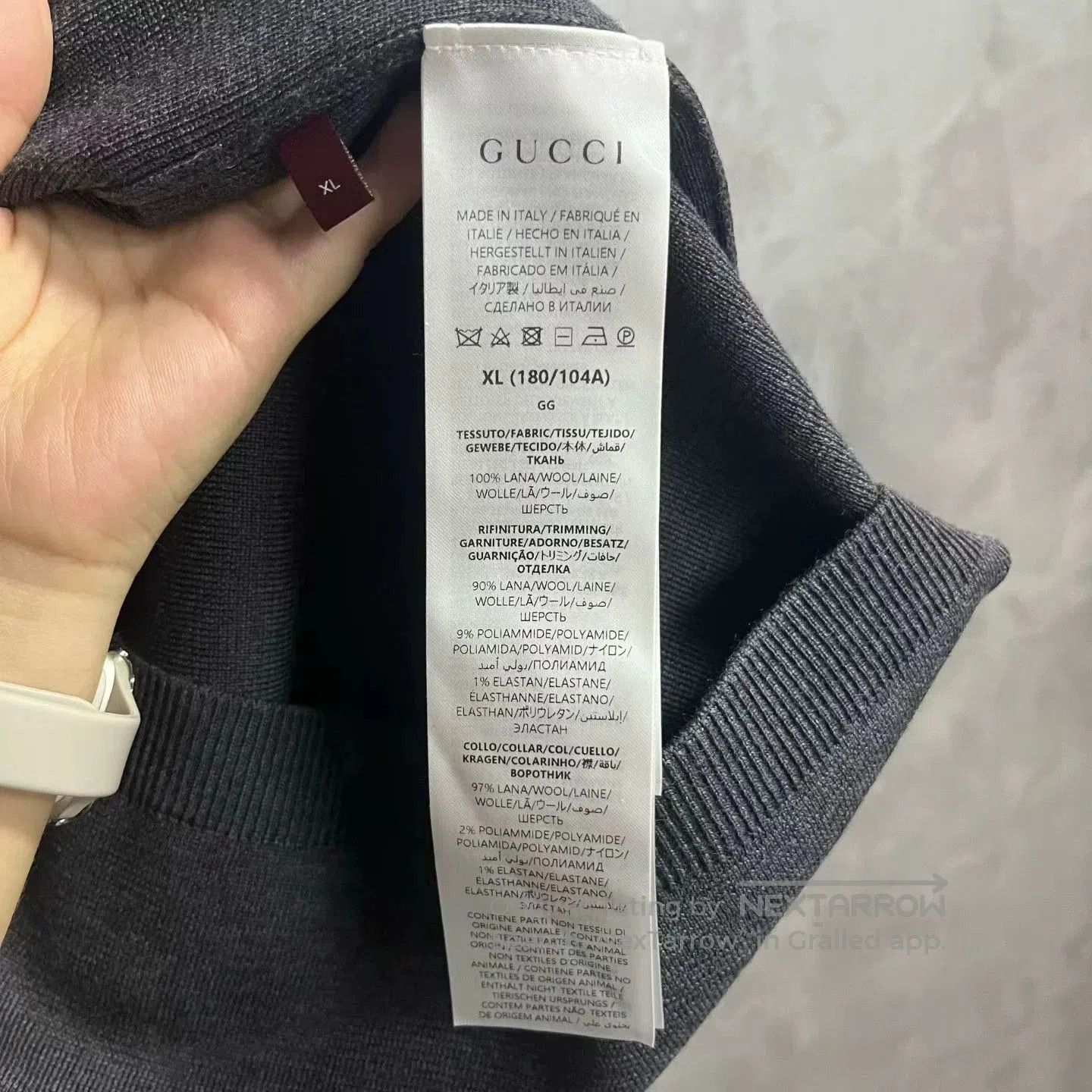 Gucci Gucci 2024 Gray Logo Crewneck Sweater. Size US XL / EU 56 / 4 - 4 Thumbnail