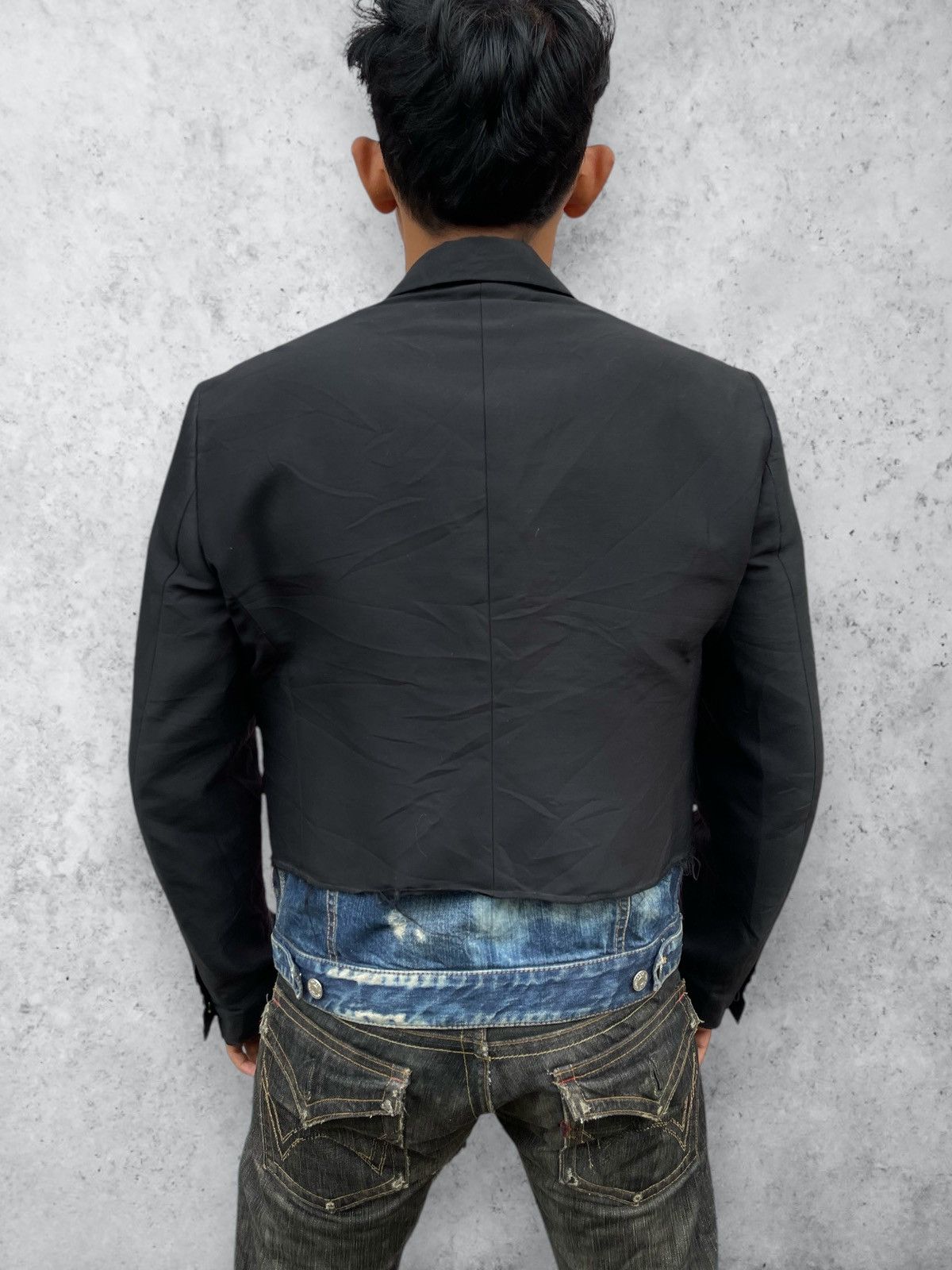 Dsquared2 AW17 DSQUARED2 LAYERED-DESIGN BLAZER DISTRESSED DENIM JACKET Size US M / EU 48-50 / 2 - 5 Thumbnail