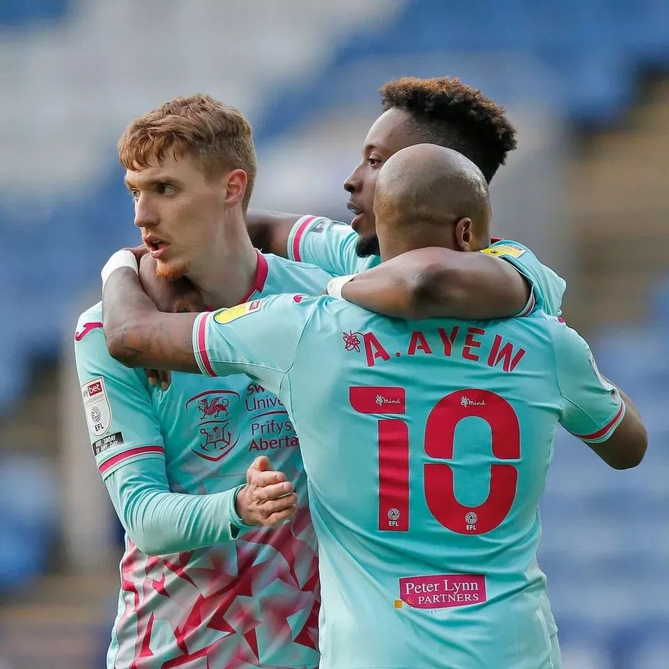 Joma SWANSEA CITY 2016 2017 A.AYEW FOOTBALL SHIRT SOCCER JERSEY Size US M / EU 48-50 / 2 - 13 Thumbnail