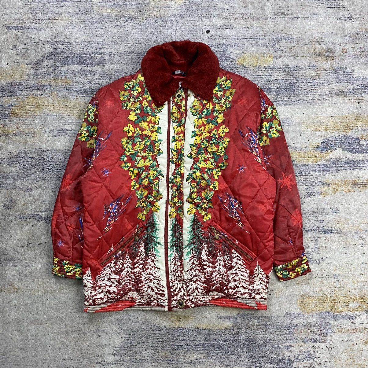Vintage 90s Versace sport floral ski jacket