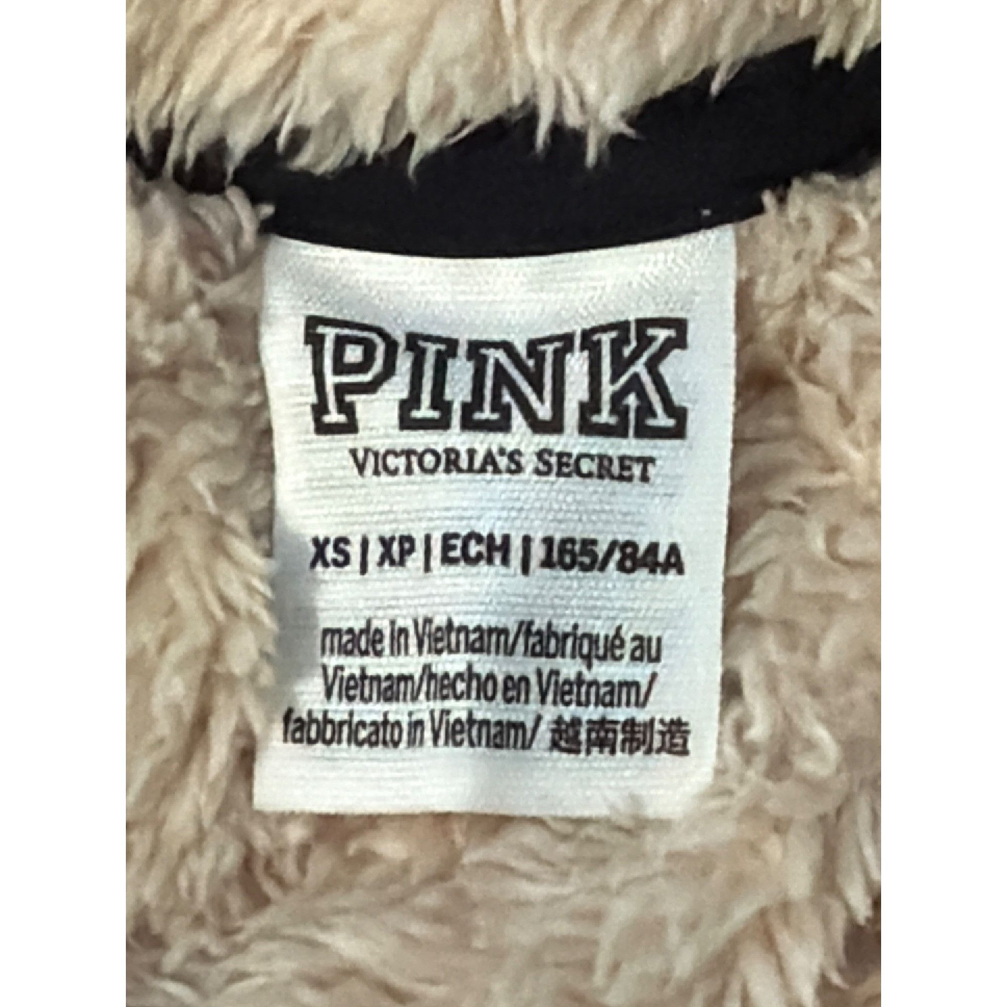 Victoria's Secret Victorias Secret Pink Beige Sherpa Pullover Half Zip Kangaro Size XS / US 0-2 / IT 36-38 - 4 Thumbnail