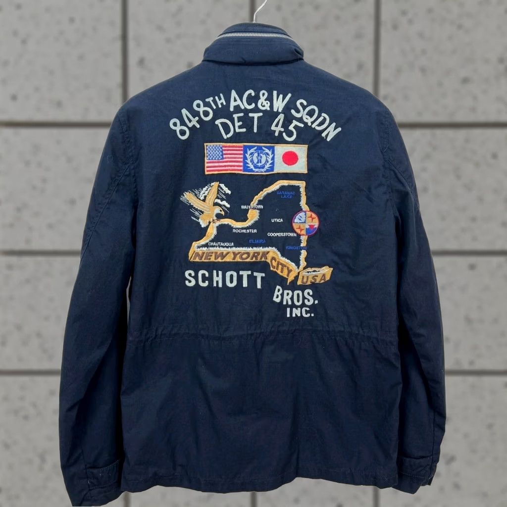Schott SCHOTT M65 USA Japan Field Jacket Combat Military Size M Navy Jacket Mens Regular Size US M / EU 48-50 / 2 - 1 Thumbnail