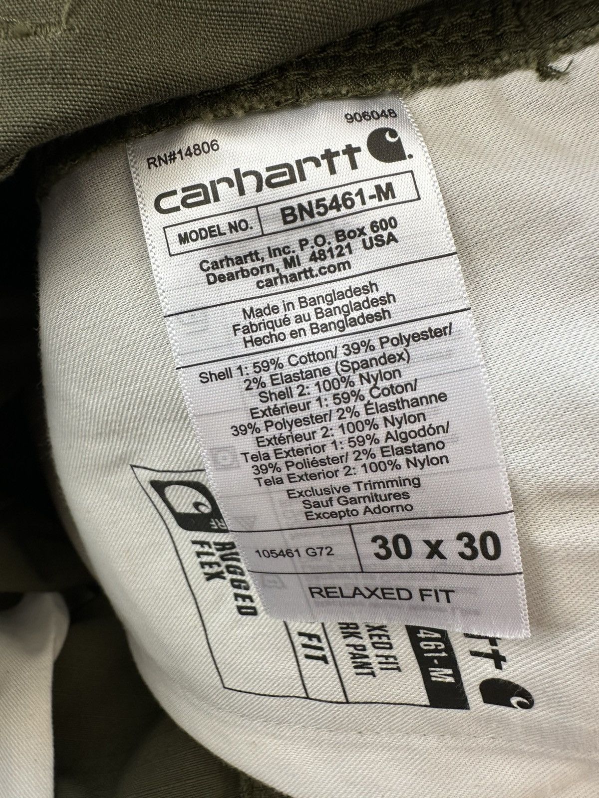 Carhartt Carhartt Green Cargo Work Pants Size US 30 / EU 46 - 9 Thumbnail