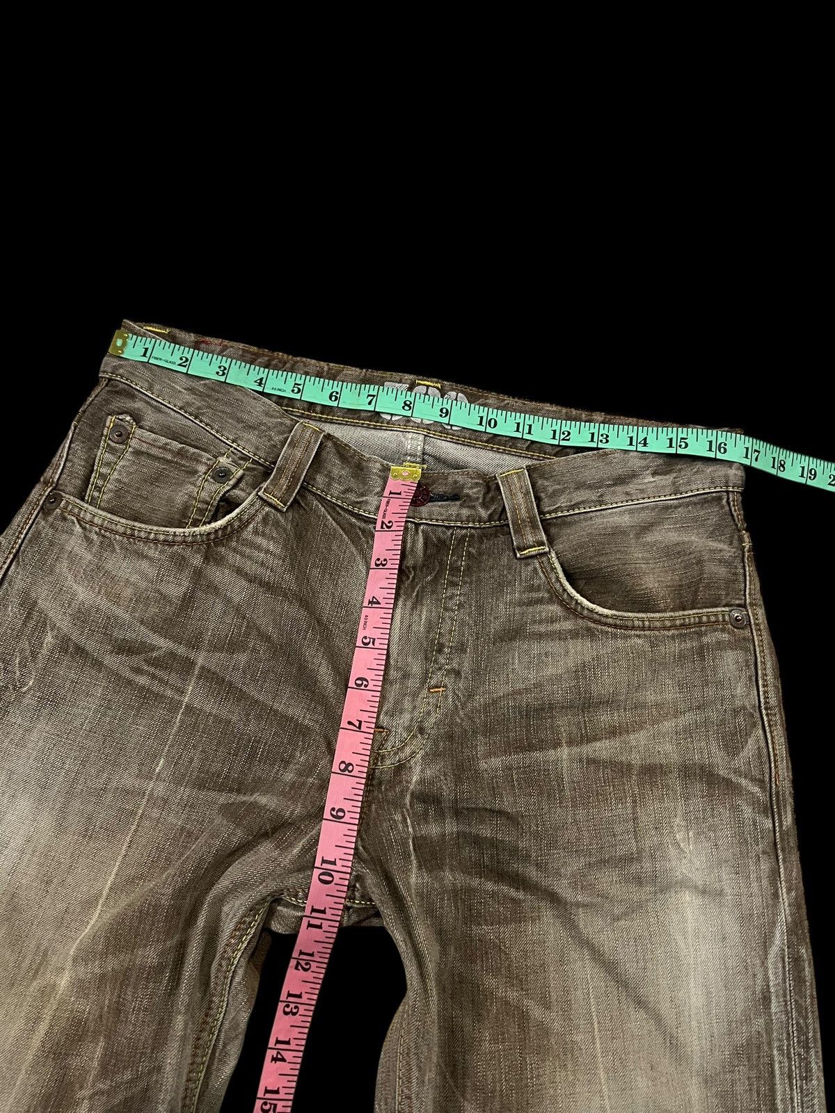 Edwin 💥FLARE💥VINTAGE EDWIN 503 BLUE TRIP FADED DENIM VERY RARE Size US 33 - 12 Thumbnail