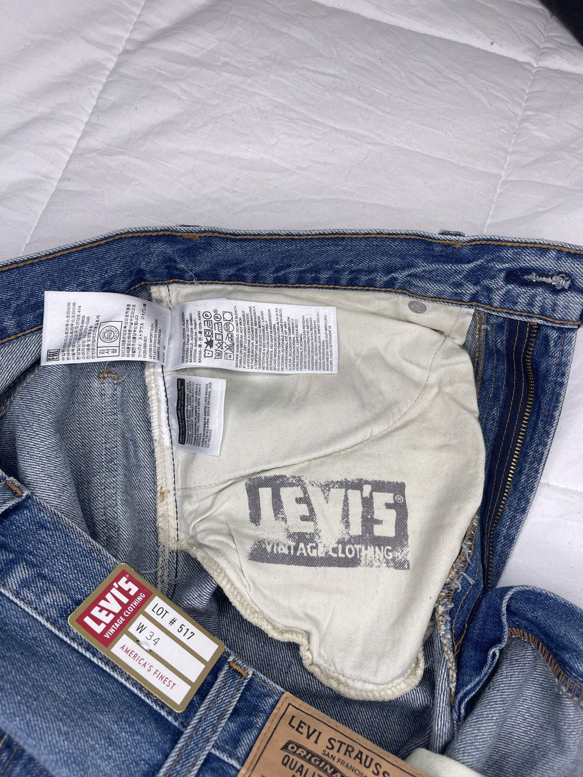 Levi's Vintage Clothing Levi's Men's 1970's ORANGE TAB BELL BOTTOM JeansClassic Blue Size US 34 / EU 50 - 5 Thumbnail