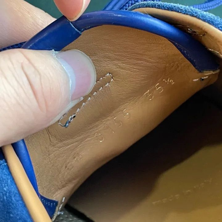 Louis Vuitton Louis Vuitton Blue Mesh Lace-Up Sports Sneakers -2508 Size US 5.5 / EU 38 - 5 Thumbnail