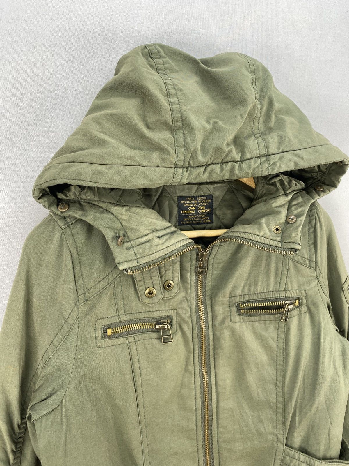 Japanese Brand Vintage Y2K Ozoc Parka Long Bomber Jacket Size XXS / US 00 / IT 34 - 2 Thumbnail
