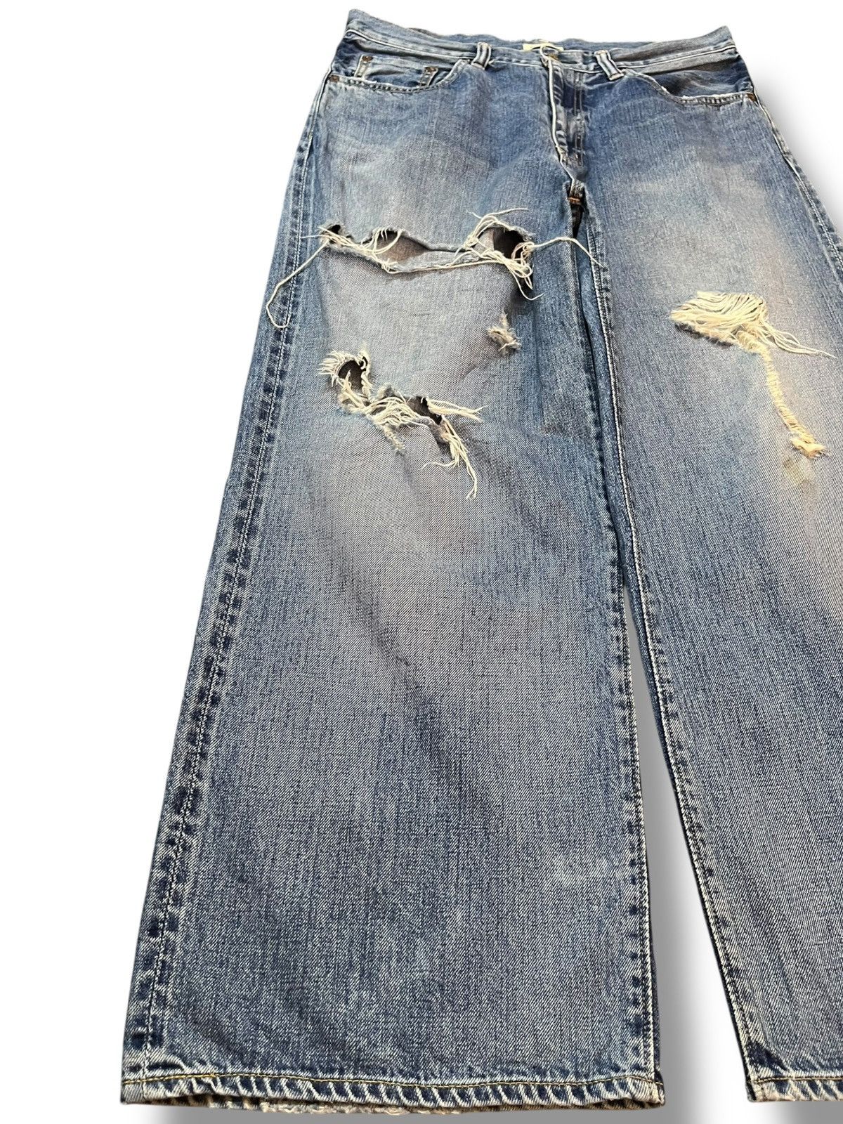 Johnbull Vintage Attick By JohnBull Baggy Wide Leg Selvedge Denim Size US 32 / EU 48 - 3 Thumbnail