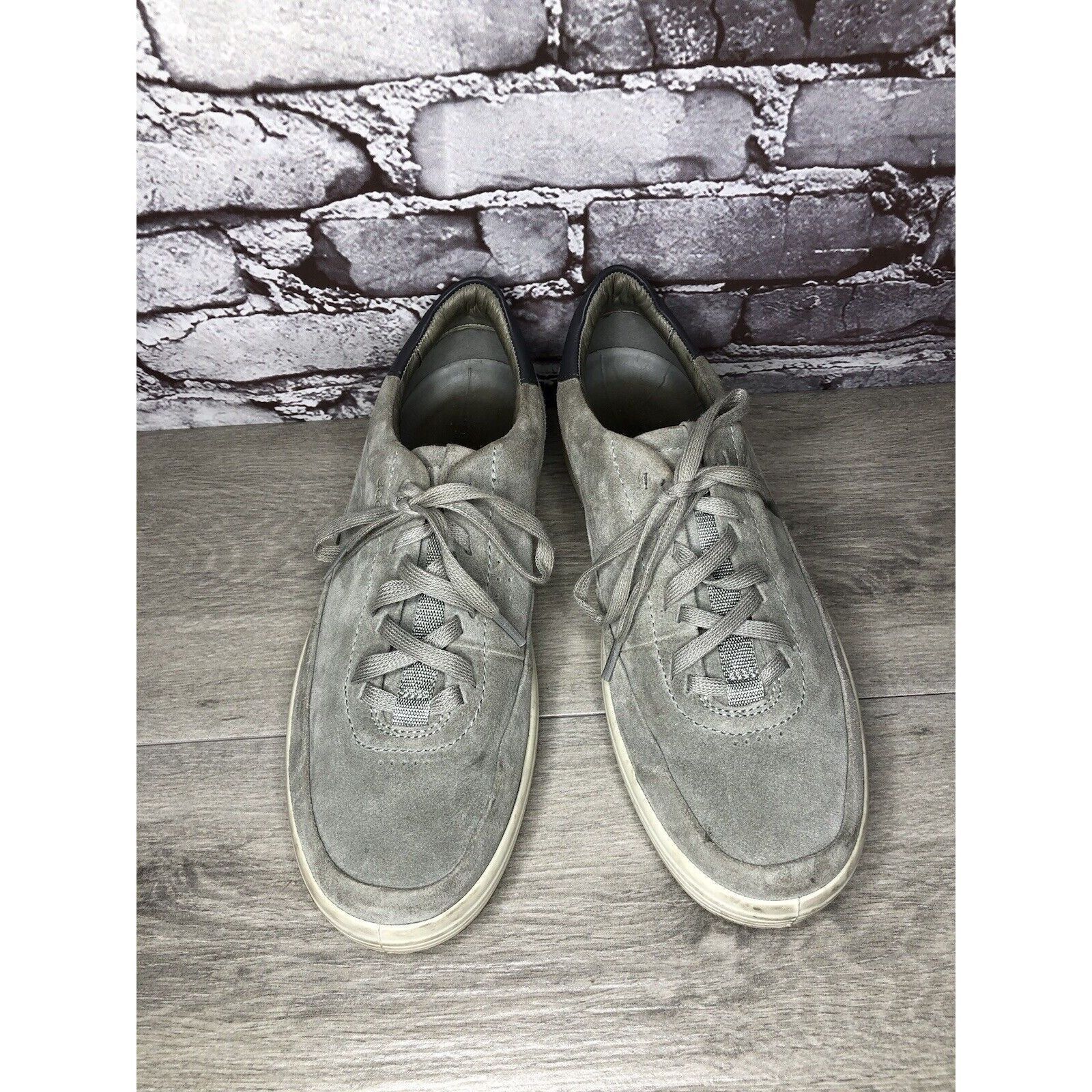 Ecco ECCO Grey Suede Leather Lace Up Comfort Casual Sneakers Shoe Size US 10 / EU 43 - 23 Thumbnail