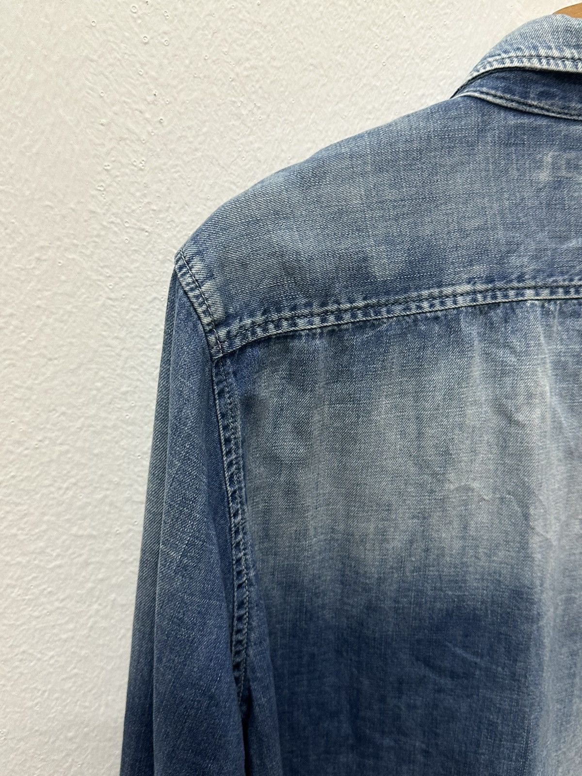 GOSTAR DE FUGA Gostar De Fuga Japan Denim Acid Wash Button Up Shirt Size US M / EU 48-50 / 2 - 14 Thumbnail