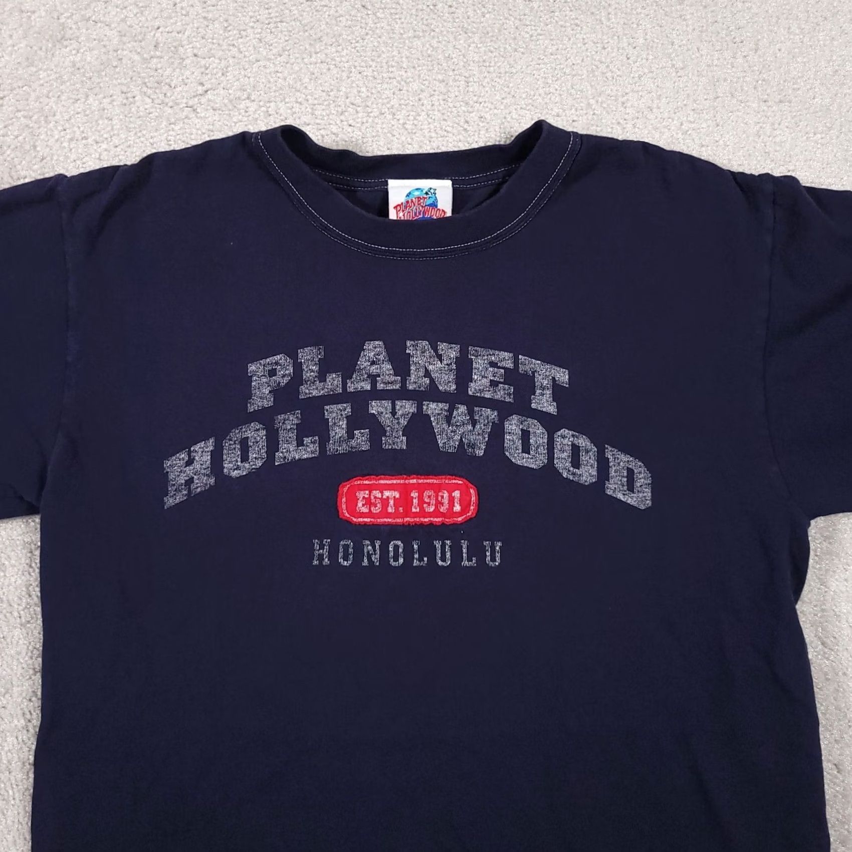 Planet Hollywood VINTAGE Planet Hollywood Honolulu T Shirt Size Medium Blue Short Sleeve Tee Mens 90s Classic Logo Stitch Size US M / EU 48-50 / 2 - 3 Thumbnail