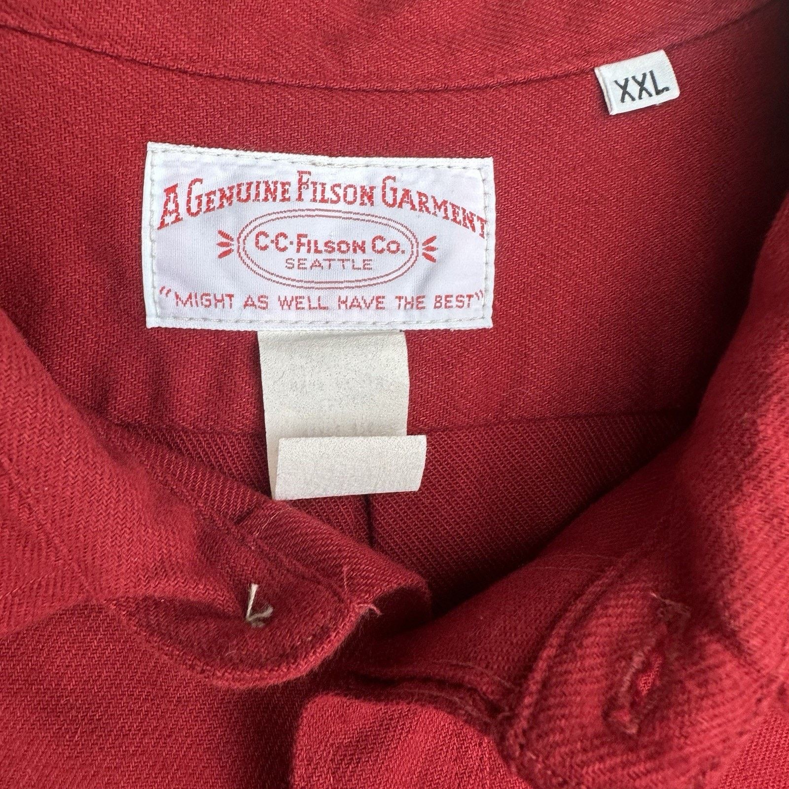 Filson × Vintage Vintage Filson Garment Red Cloth Longsleeve Shirt XXL Size US XXL / EU 58 / 5 - 4 Thumbnail