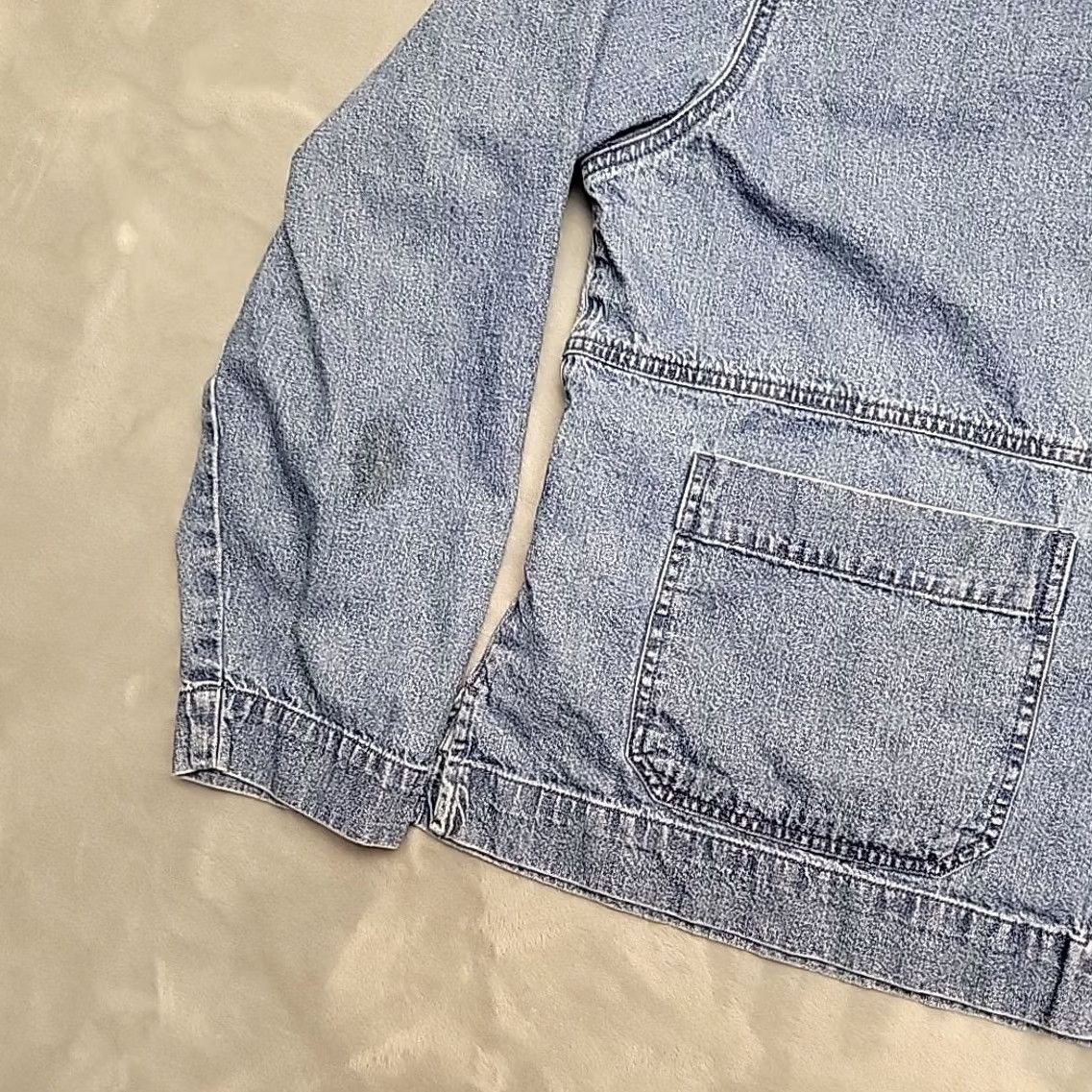 Vintage VINTAGE Woolrich Chore Jacket Women XL Blue Denim Chore Barn Ranch Retro 90s Y2K Size XL / US 12-14 / IT 48-50 - 2 Thumbnail