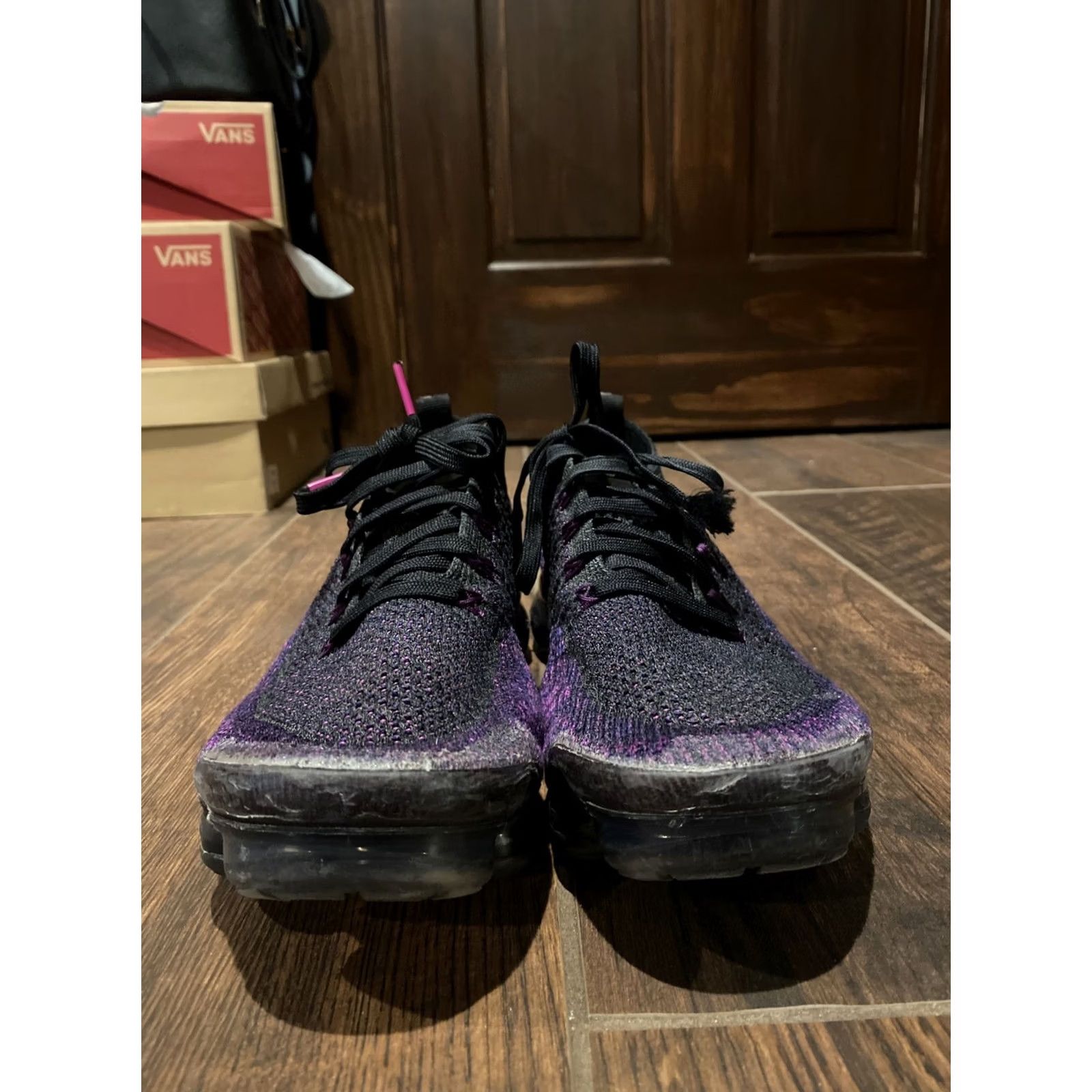 Nike Nike Mens VaporMax Vapormax 2 Midnight Purple Size 9 942842-013 2018 Vapormax Sneaker Mens Purple Shoes Good Used Condition Size US 9 / EU 42 - 2 Thumbnail