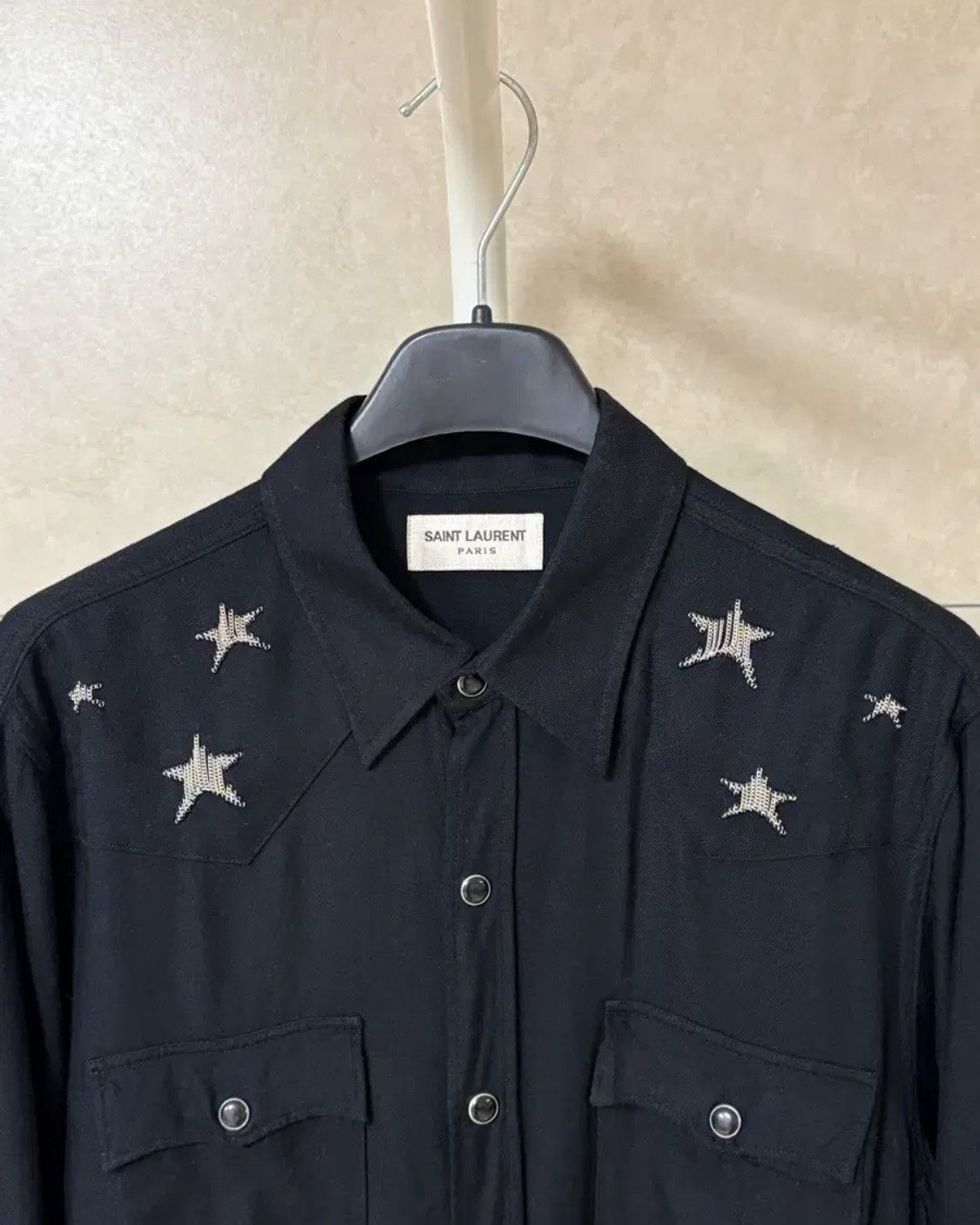 Saint Laurent Paris Saint Laurent AW16 Chain Stars Shirts Size US S / EU 44-46 / 1 - 3 Thumbnail