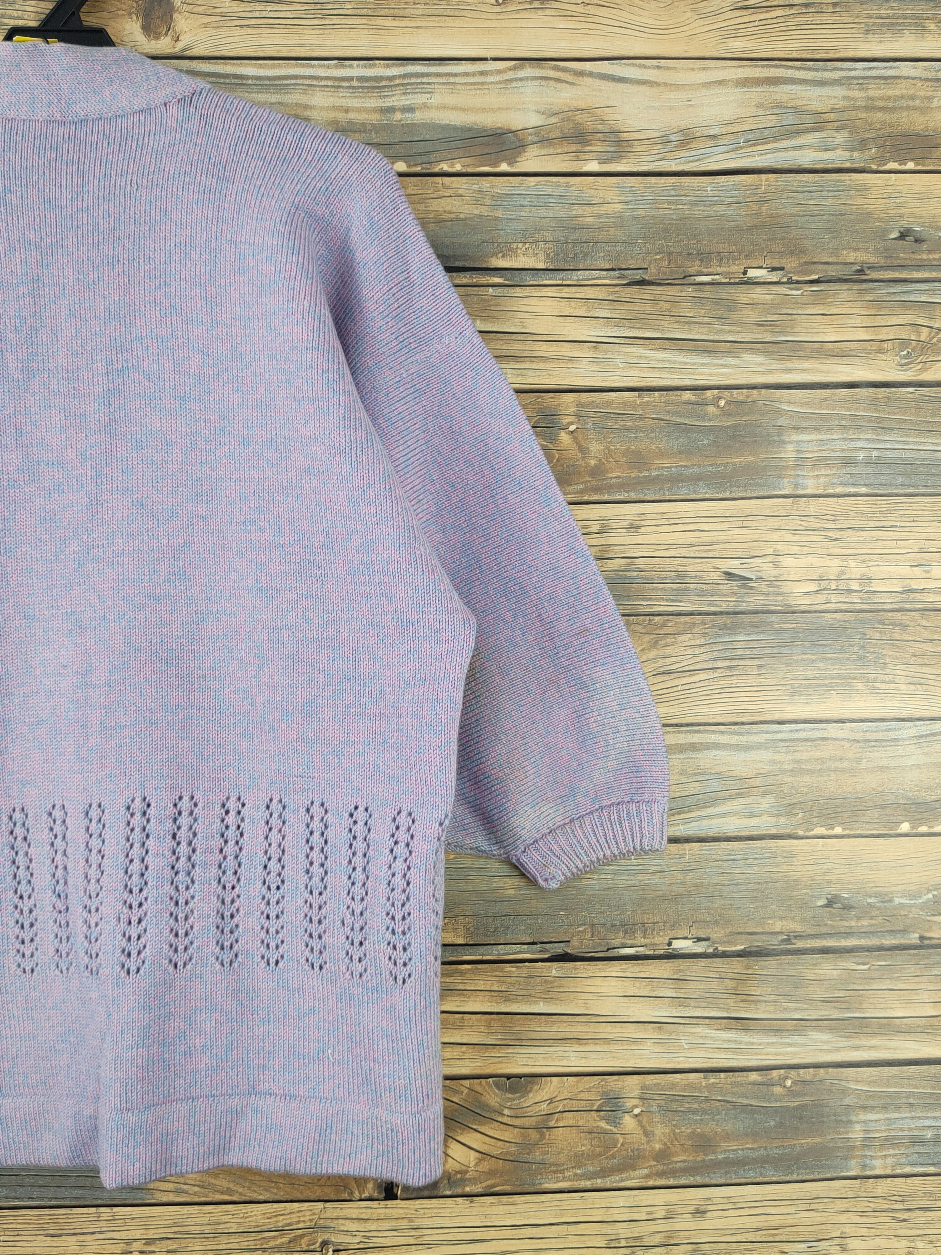 Vintage Japanese Brand Purple Knitwear Cardigan #W186 Size L / US 10 / IT 46 - 12 Thumbnail